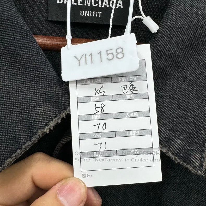 Balenciaga Balenciaga Glow-in-the-Dark Double B Graffiti Denim Jacket Size US XS / EU 42 / 0 - 6 Thumbnail