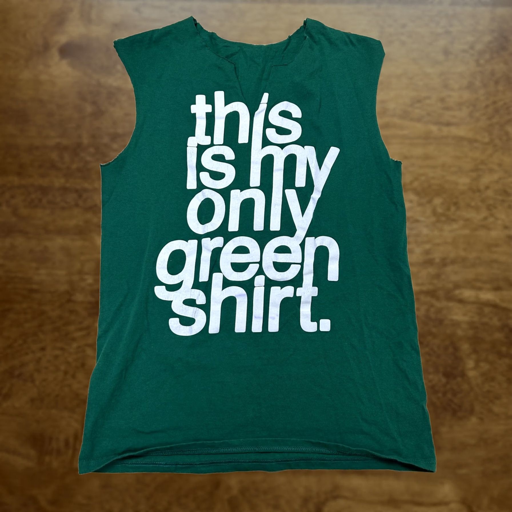 Vintage Green Funny Graphic Tee T-Shirt Mens Medium Green This Is My Only Shirt Size US M / EU 48-50 / 2 - 1 Thumbnail