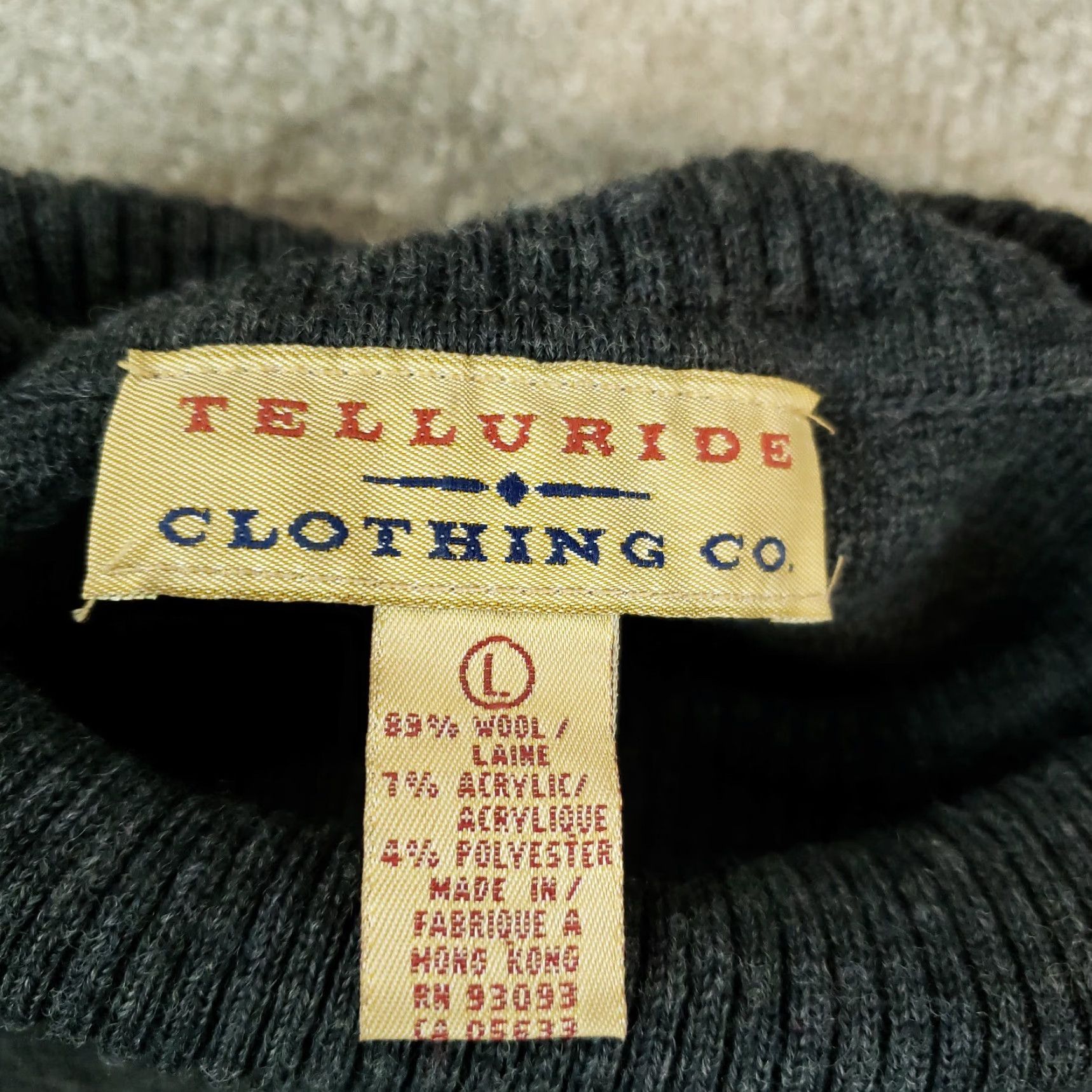 CO Telluride Clothing Co Gray Turtleneck Pullover Sweater Womens Large Size L / US 10 / IT 46 - 5 Thumbnail