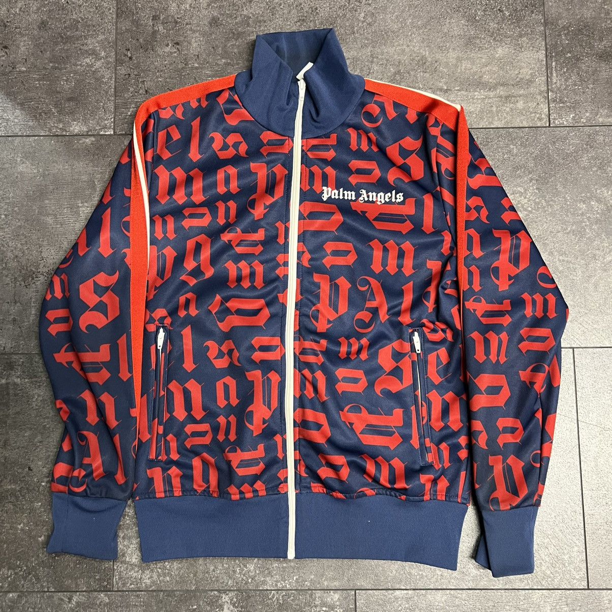 Palm Angels Palm Angels Letter Monogram Track Jacket Blue Red Size US M / EU 48-50 / 2 - 1 Thumbnail