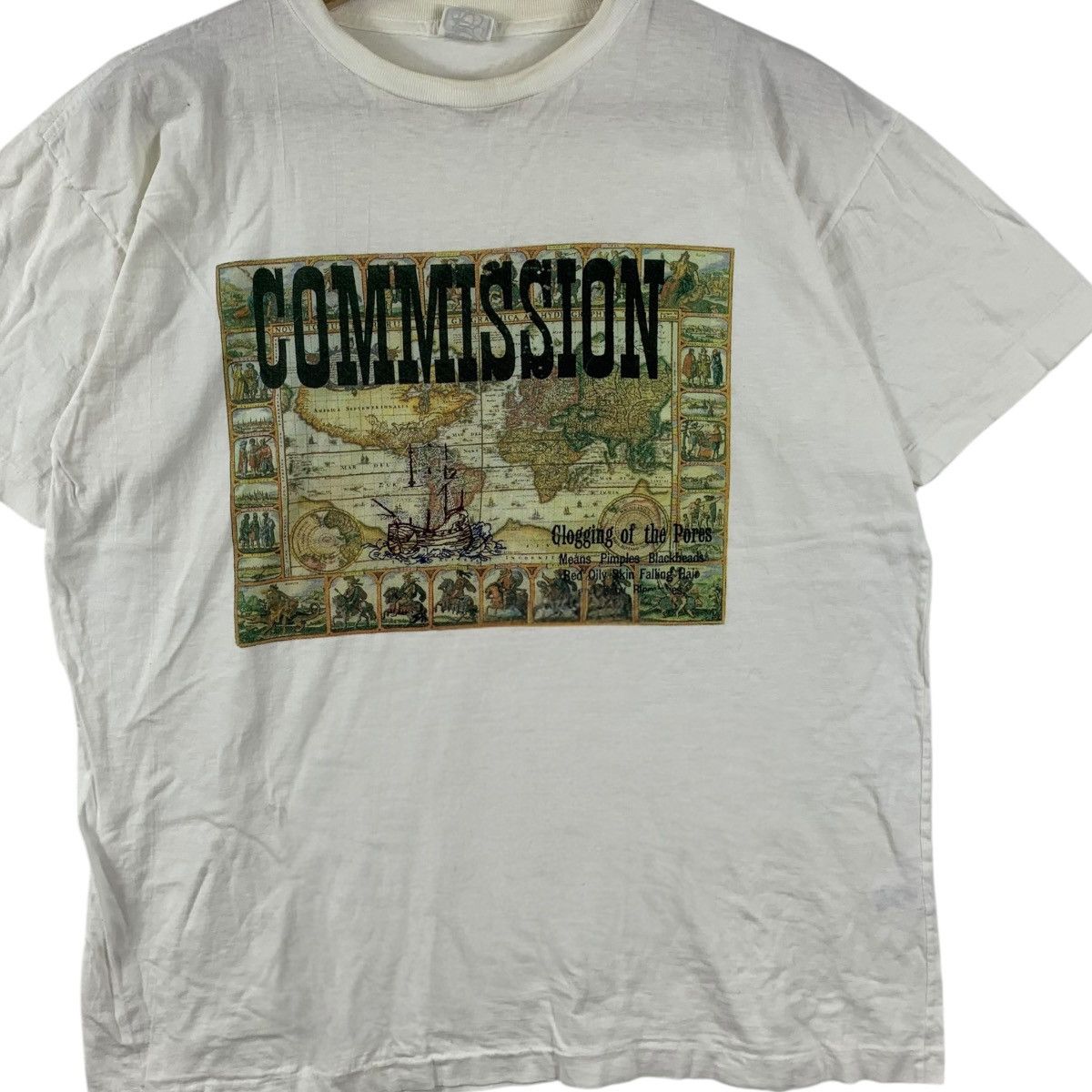 Vintage Vintage THE GREAT COMMISSION Clogging Of The Pores Tee Size M / US 6-8 / IT 42-44 - 3 Thumbnail