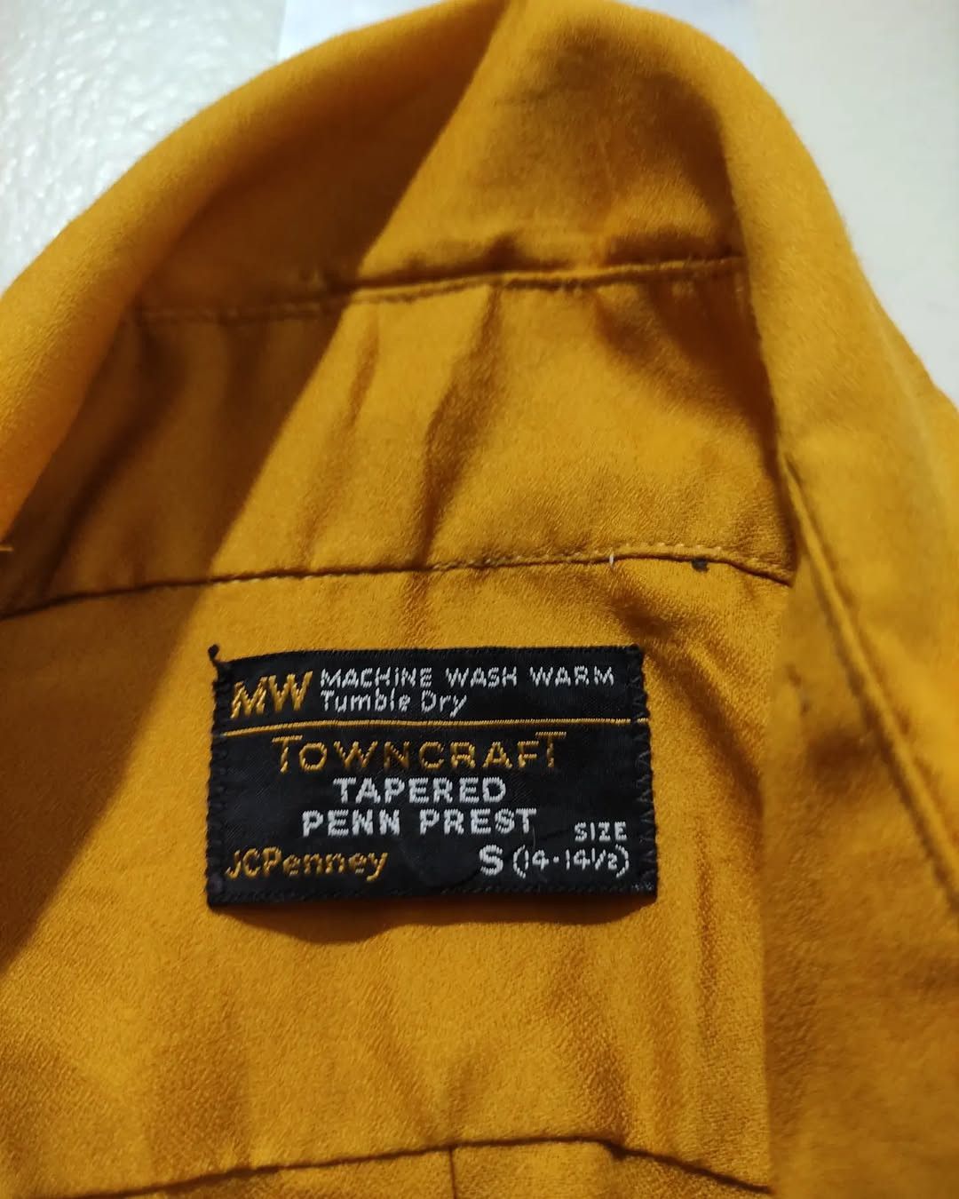 Towncraft 70s Towncraft Mustard Tapered Vintage shirt Size US M / EU 48-50 / 2 - 4 Thumbnail