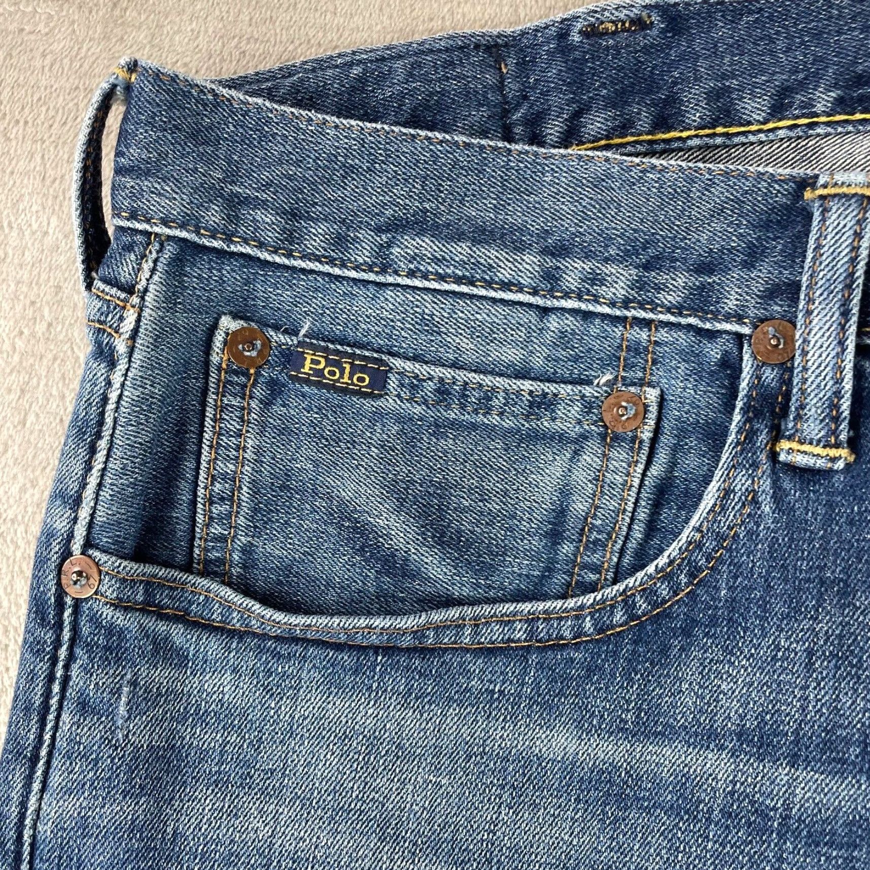 Polo Ralph Lauren Polo Ralph Lauren Jeans Men 40 Blue Classic Fit Straight Whiskers Vintage: No Size US L / EU 52-54 / 3 - 4 Thumbnail