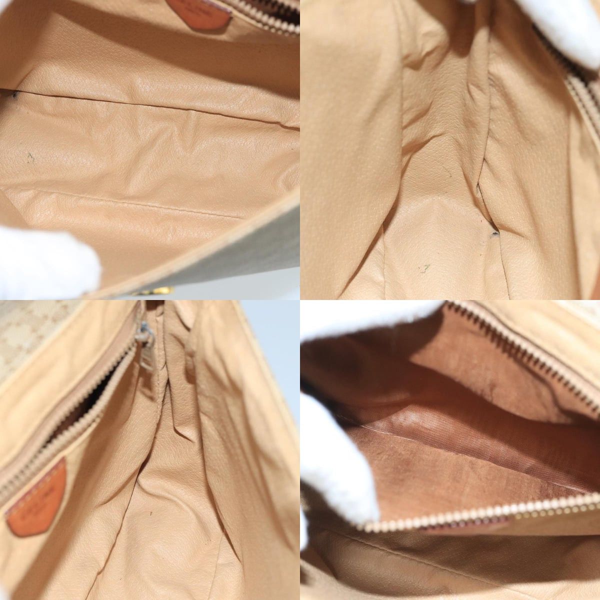 Celine CELINE Macadam Canvas Shoulder Bag Beige Gold Size ONE SIZE - 12 Thumbnail