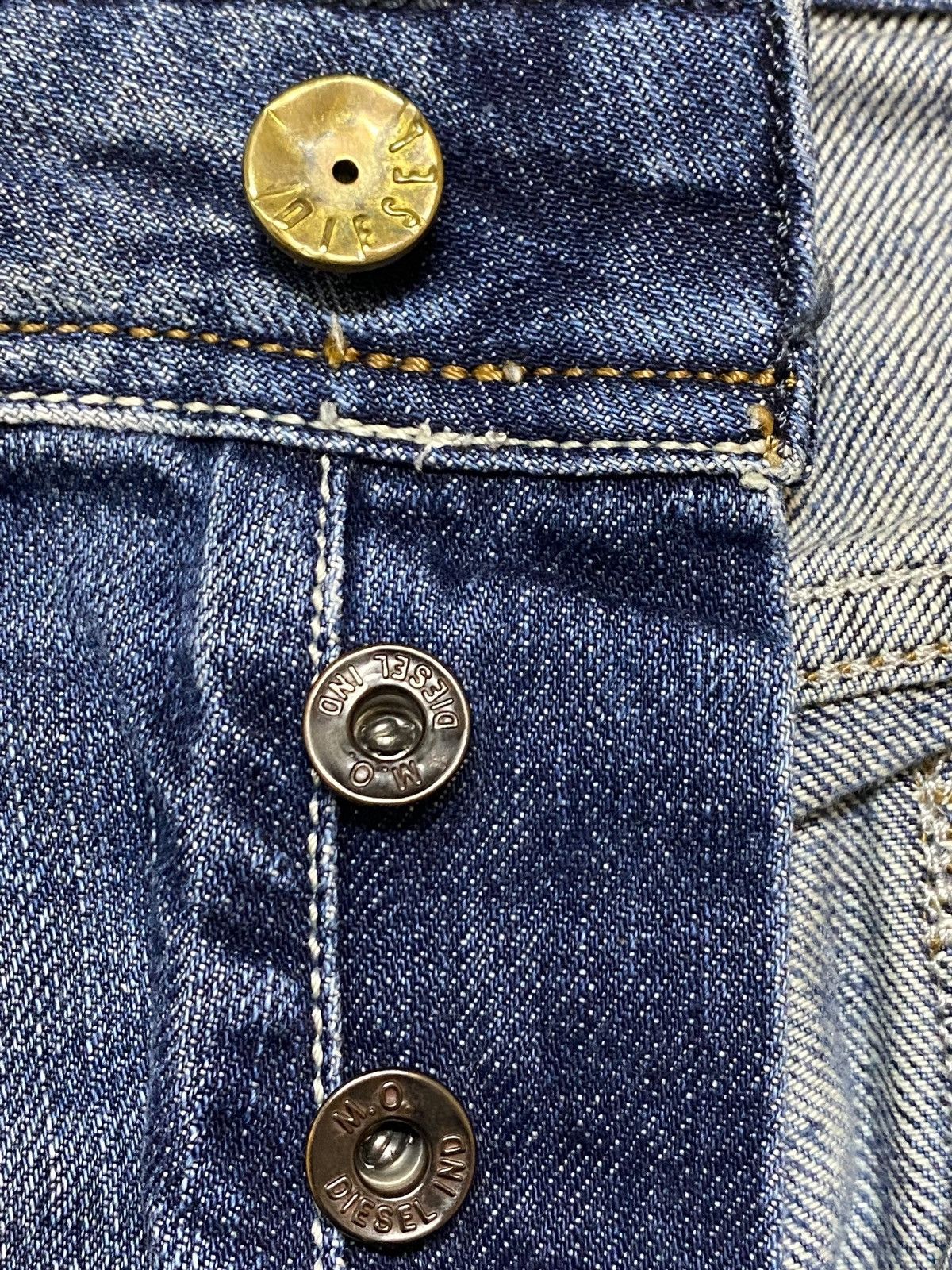 Diesel Black Gold Vintage Diesel Jeans Safado Full Button Distressed Rock Size US 32 / EU 48 - 13 Thumbnail