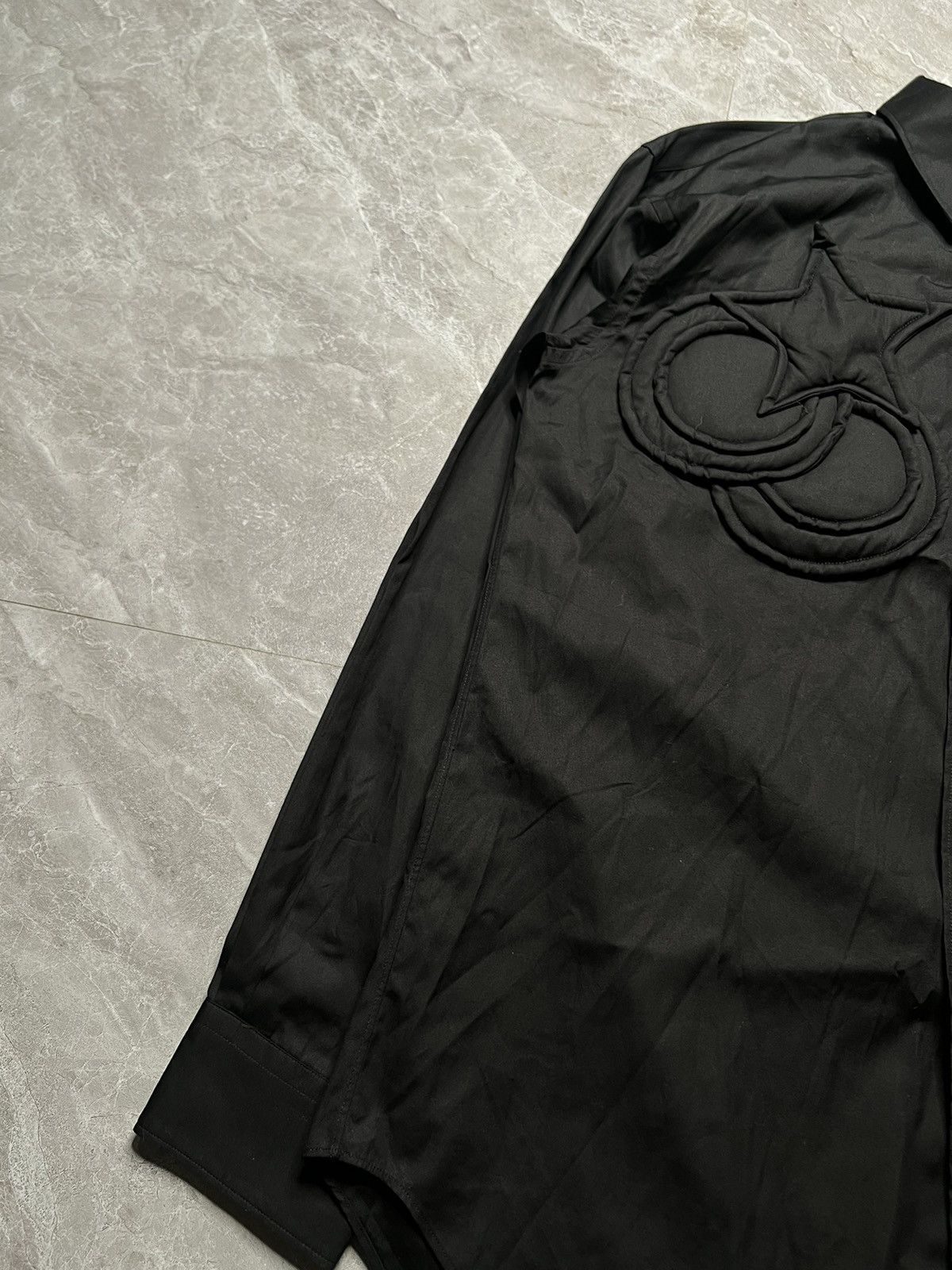 Comme des Garcons Homme Plus CDG SHIRT STARS & CIRCLES PADDED PATCH BUTTON DOWN SHIRT Size US S / EU 44-46 / 1 - 3 Thumbnail