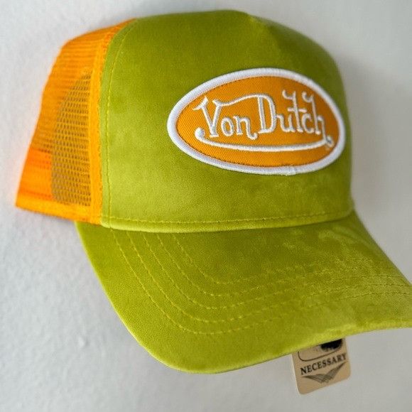 Von Dutch NWT VON DUTCH SHERBET CRUSH VELVET TRUCKER HAT Size ONE SIZE - 3 Thumbnail