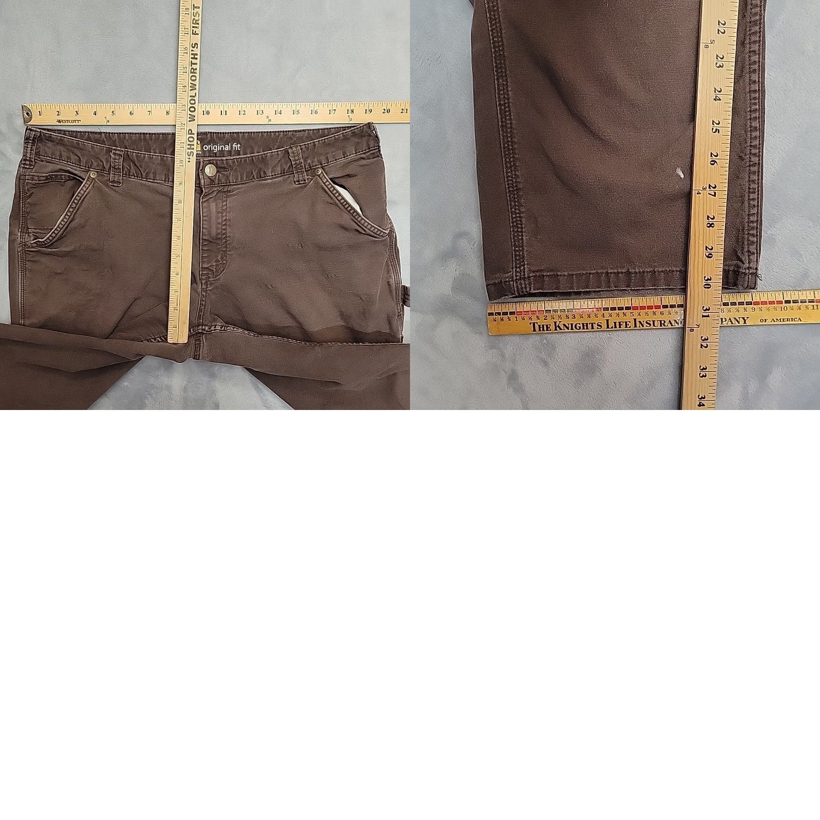 Carhartt Carhartt Pants Womens 8 Brown Canvas Carpenter Cargo 102080 Original Fit Work Crew Pants Womens Brown Canvas Carpenter Cargo 102080 Workwear Nos Size 30" / US 8 / IT 44 - 10 Thumbnail
