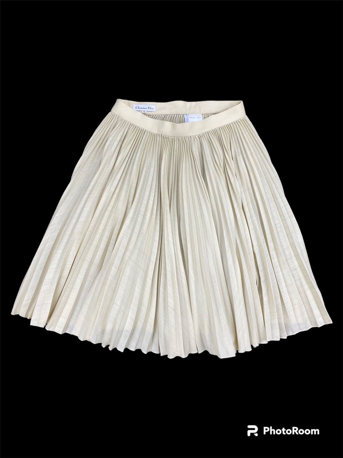 Dior 🔥RARE🔥 Vintage 1980’s CHRISTIAN DIOR Pleated Khaki Skirt Size 26" / US 2 / IT 38 - 1 Thumbnail