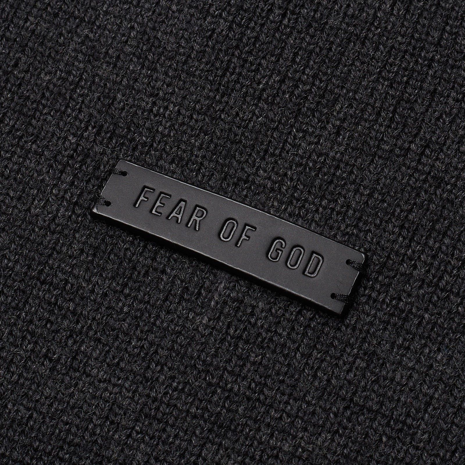 Fear of God FEAR OF GOD Heather Black Virgin Wool Knit Crewneck Sweater Size US L / EU 52-54 / 3 - 7 Thumbnail