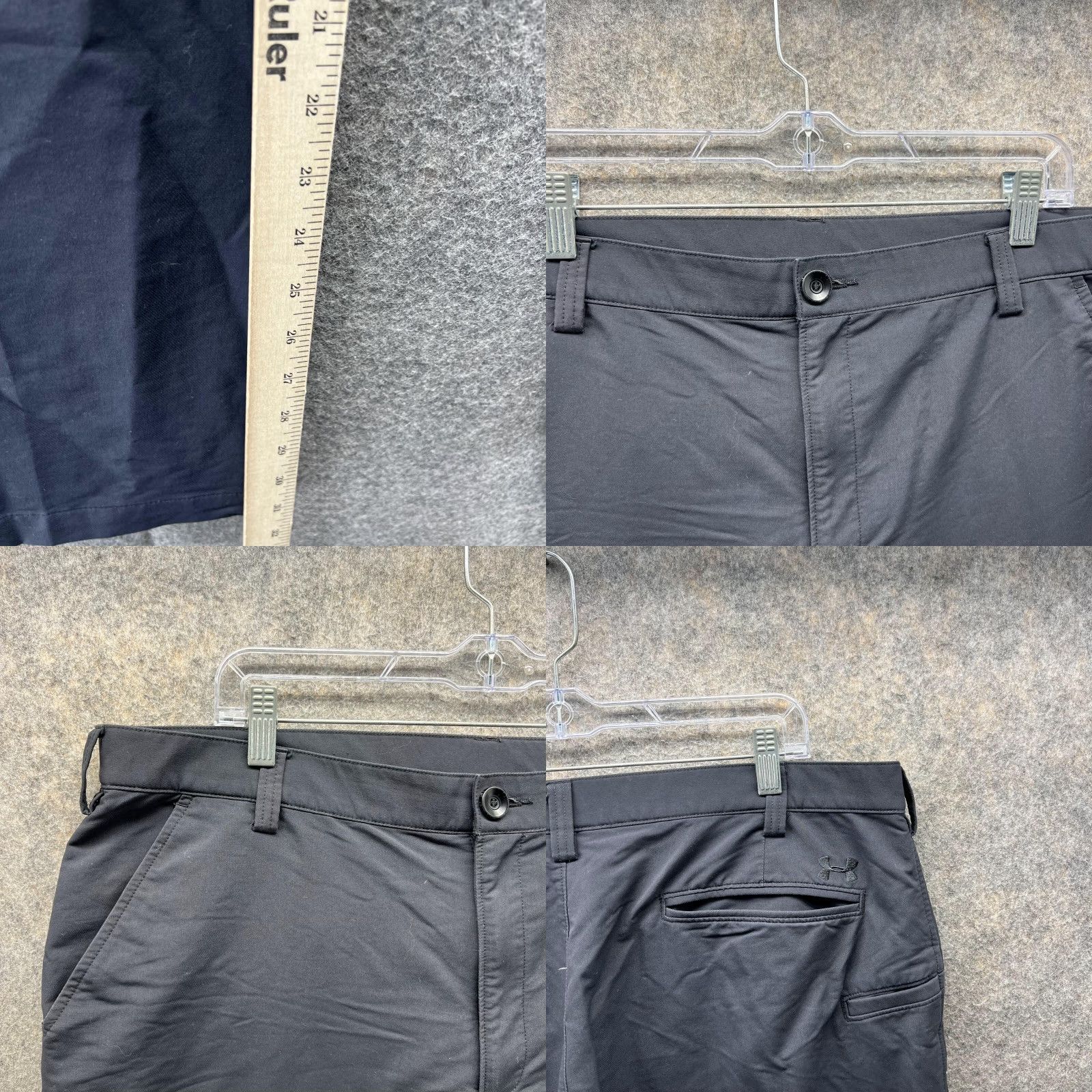 Under Armour VINTAGE Under Armour Pants Men 38x32 Stretch Black Chino Flat Polyester Trousers UA Shirt? Size US 38 / EU 54 - 8 Thumbnail