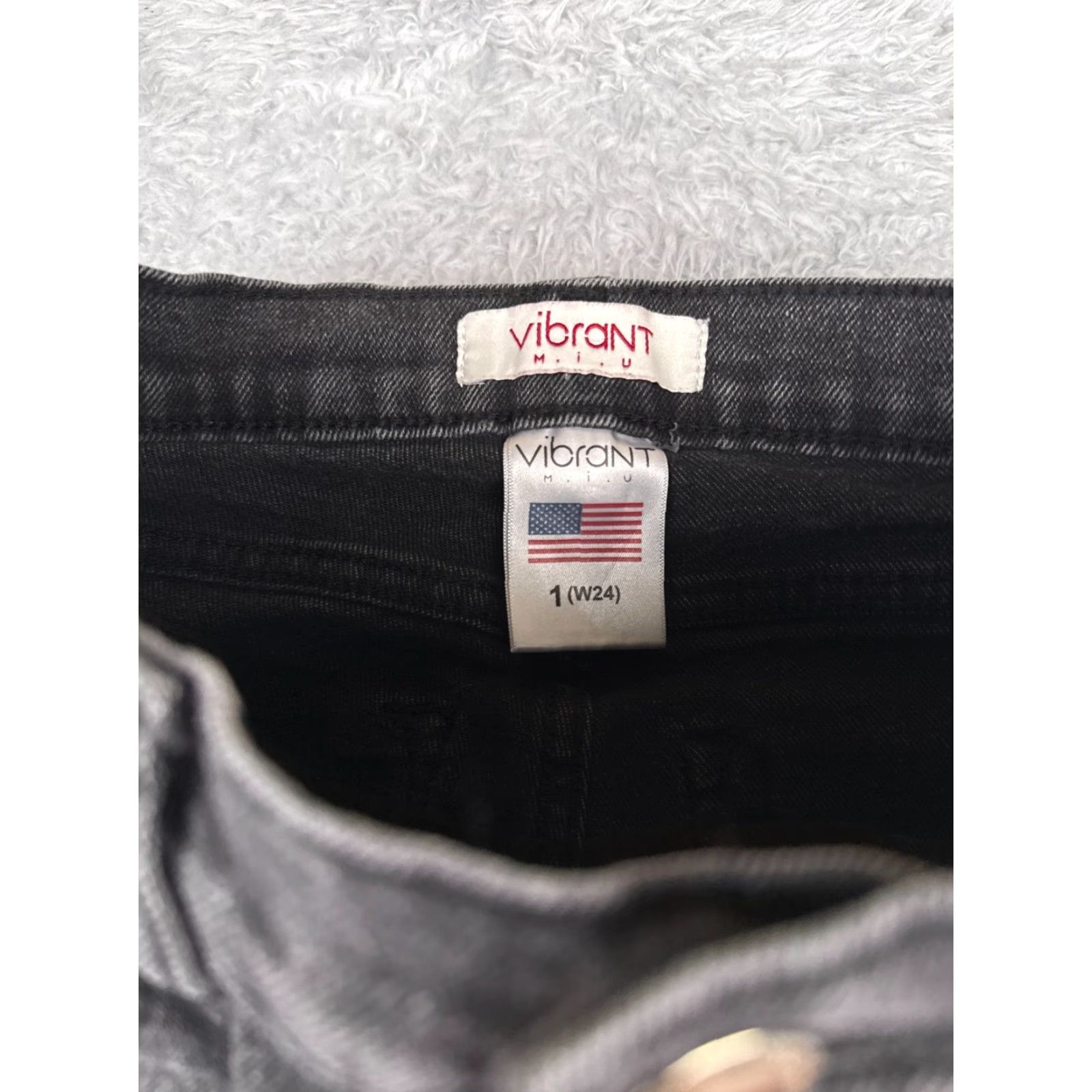 Vintage Vibrant Jeans Women Black Denim Wide-Leg High Rise 22x28 1 28in Inseam Distressed Wide-Leg Vintage No Size 25" / US 0 / IT 36 - 6 Thumbnail