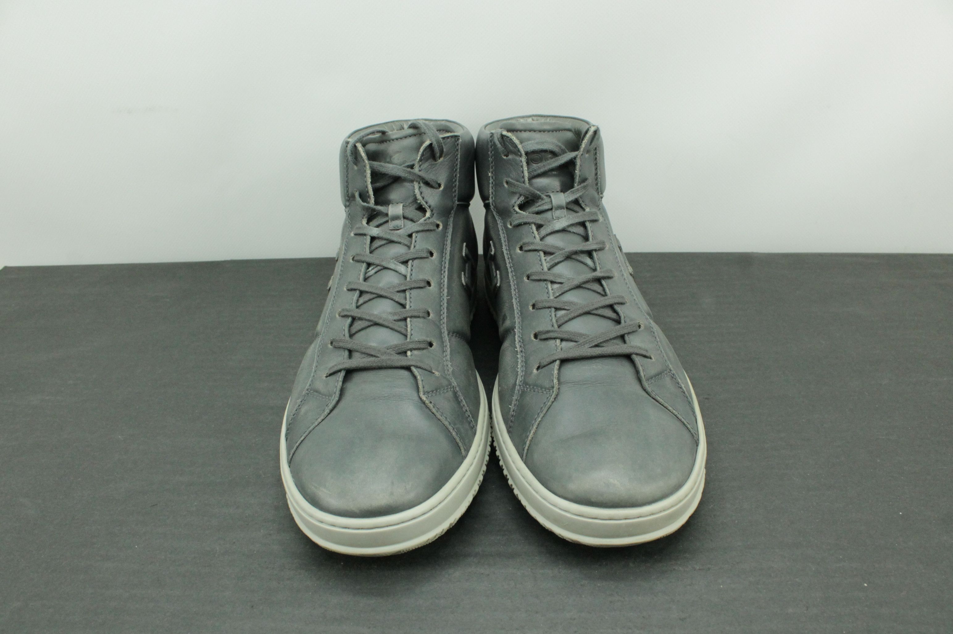 Hogan Hogan Hi-Top Gray Leather Sneakers Size US 10.5 / EU 43-44 - 2 Thumbnail