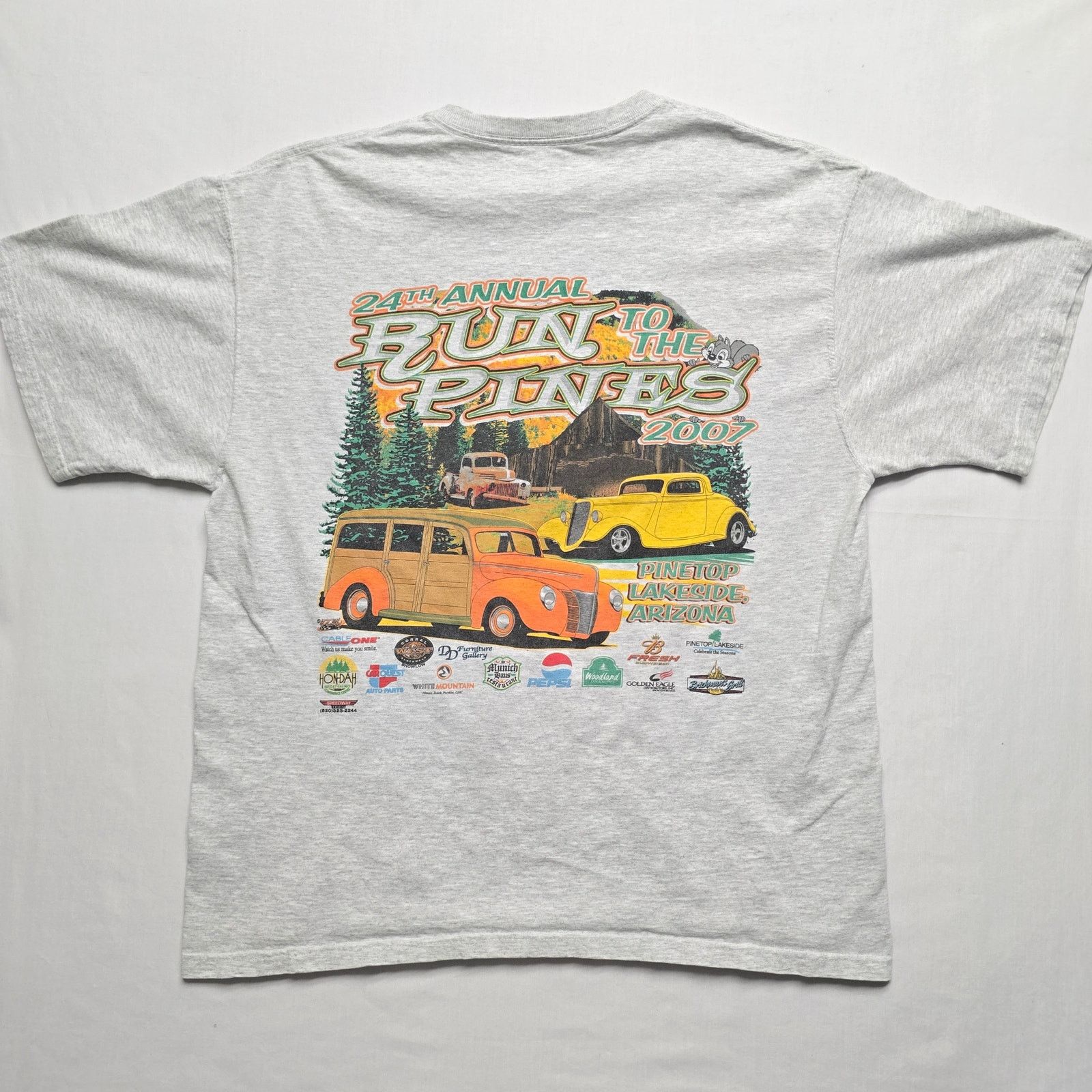 Other Car Meet Shirt Run to the Pines Lakeside Arizona XL Tee 2007 Size US XL / EU 56 / 4 - 1 Thumbnail