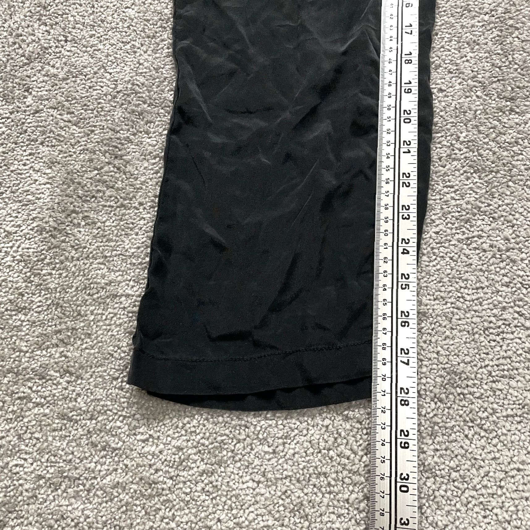 Vintage Kimberly Taylor Silk Pants Women's Size 4 Black Lightweight Dress Pants 29x28 Inseam 28 in Flat Front Straight Leg Size 27" / US 4 / IT 40 - 3 Thumbnail
