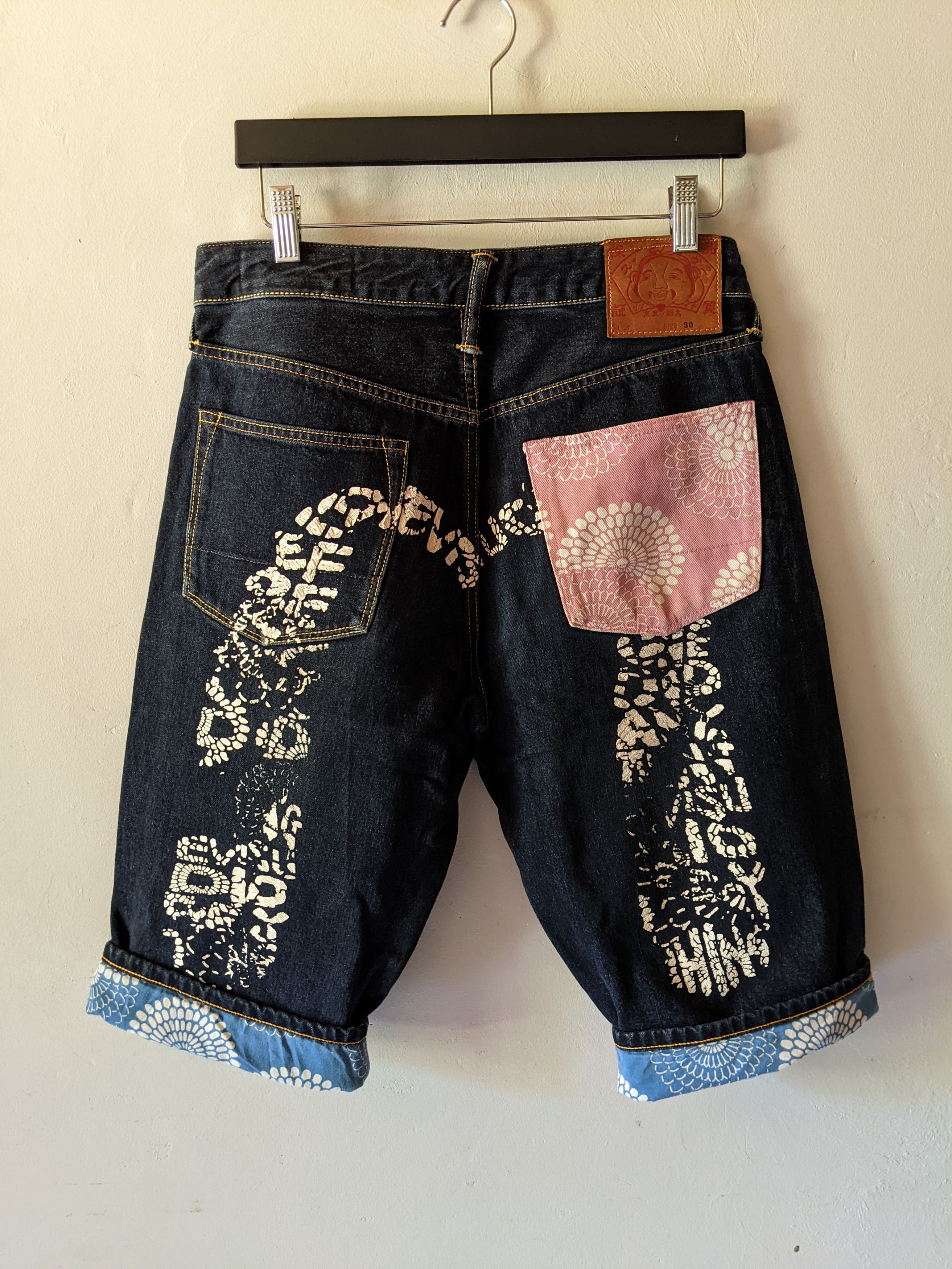 image of Evisu Daicock Big Logo Sakura Theme in Denim, Men's (Size 30)