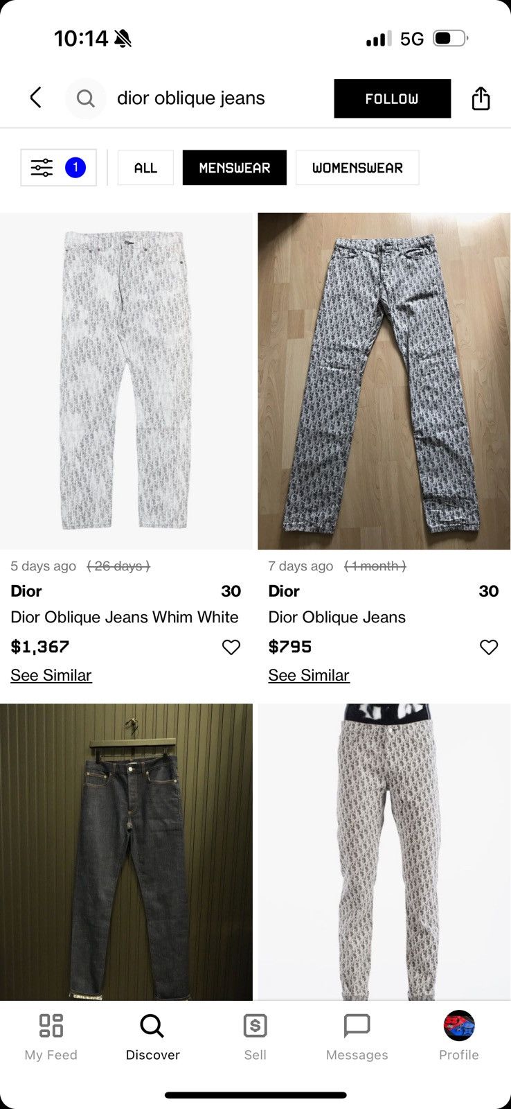 Dior DIOR jeans See PHOTOS FOR REAL TAPE MEASUREMENTS Size US 30 / EU 46 - 21 Thumbnail
