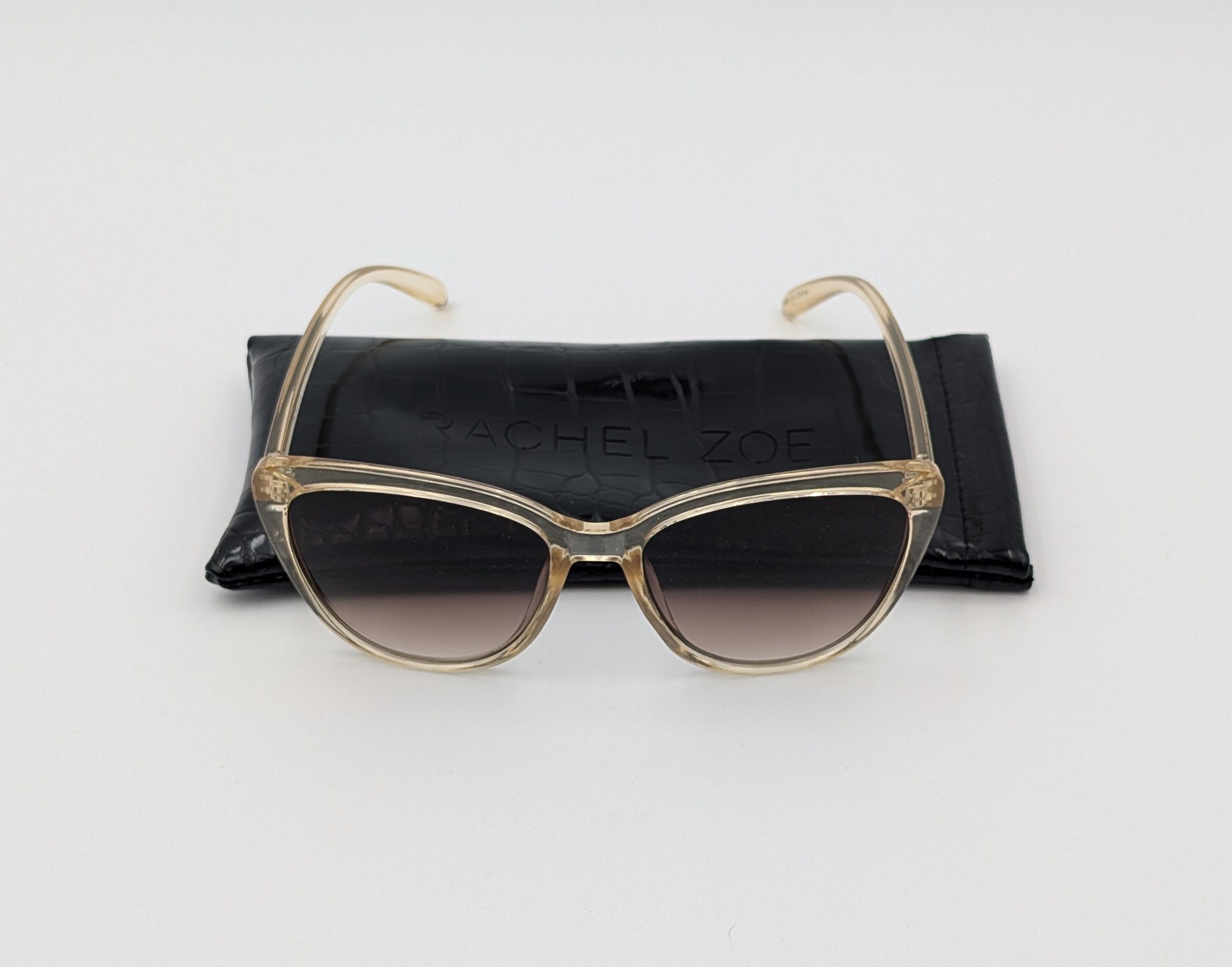 Rachel Zoe NEW Rachel Zoe Nina CRYND Cat Eye Beige Frame w/Case Sunnies Size ONE SIZE - 1 Thumbnail