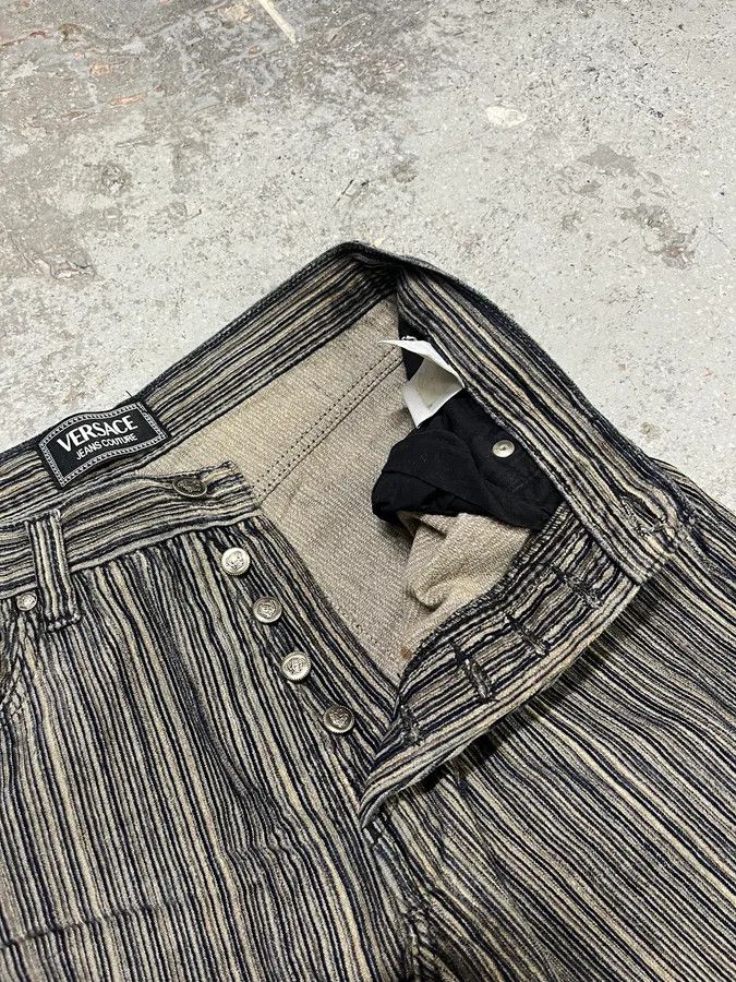 Vintage 2000s Versace Stripes Grey Pants Size US 30 / EU 46 - 13 Thumbnail