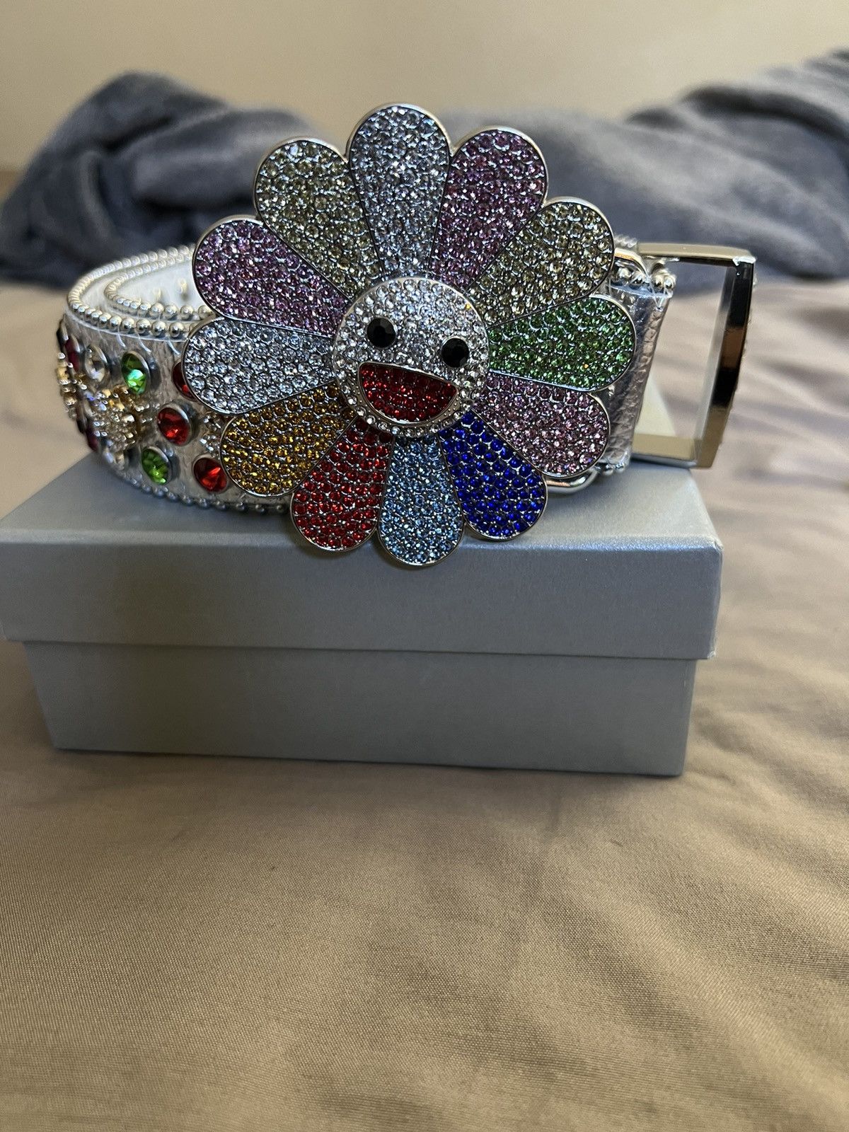 image of Vintage Stolen Arts Silver Kami Belt in Rainbow, Men's (Size 32)