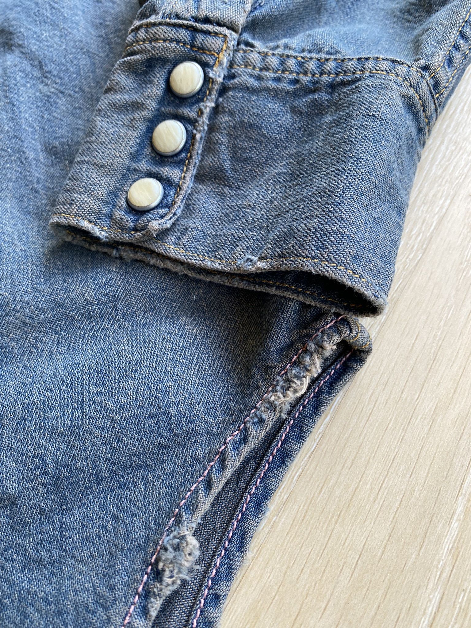 Acne Studios Western Shirt - Worn Clay Blue Denim Size US M / EU 48-50 / 2 - 9 Thumbnail