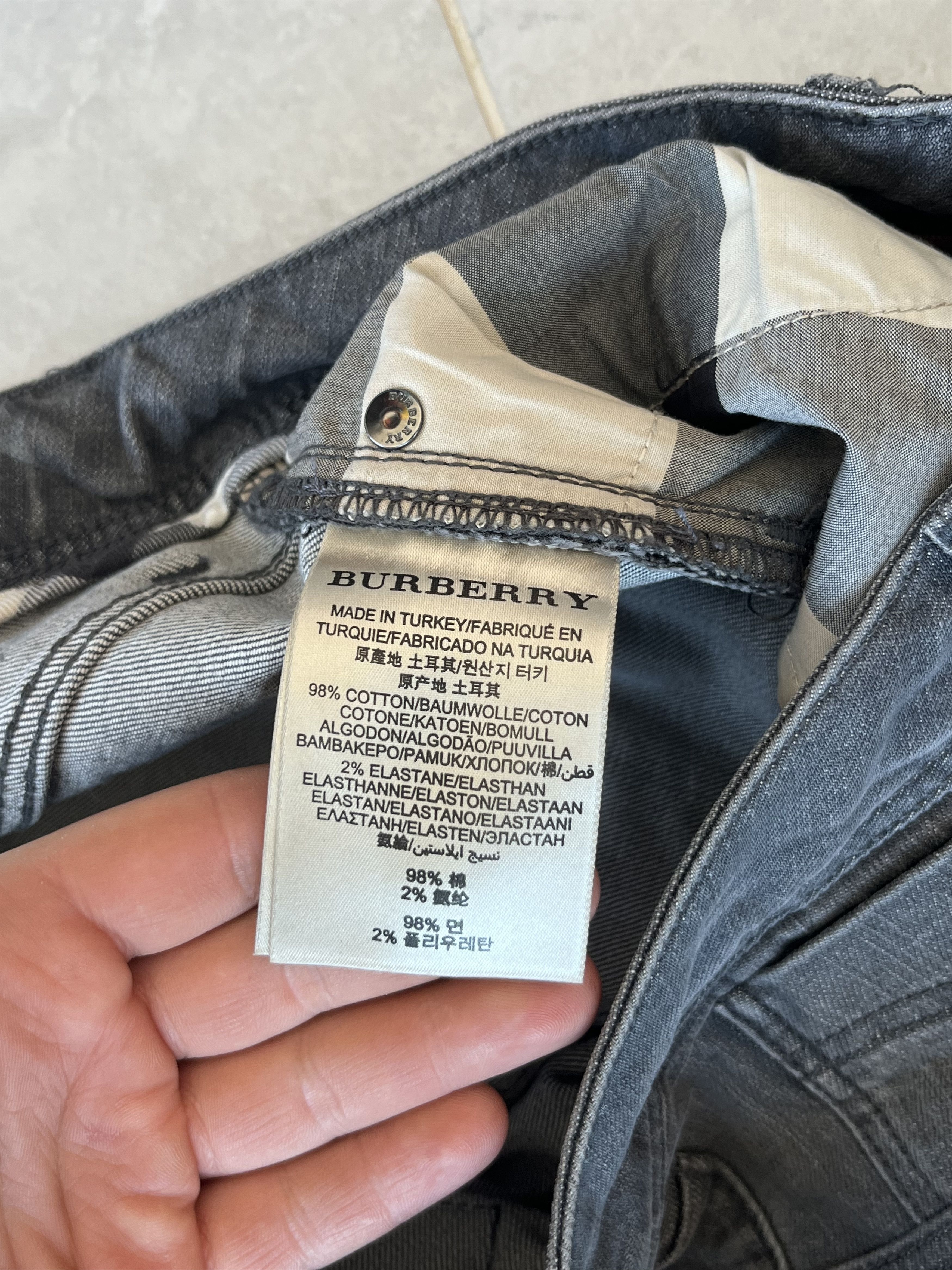 Burberry BURBERRY BRIT Jeans Skinny Leg Mini Label Gray Color Size US 29 - 10 Thumbnail