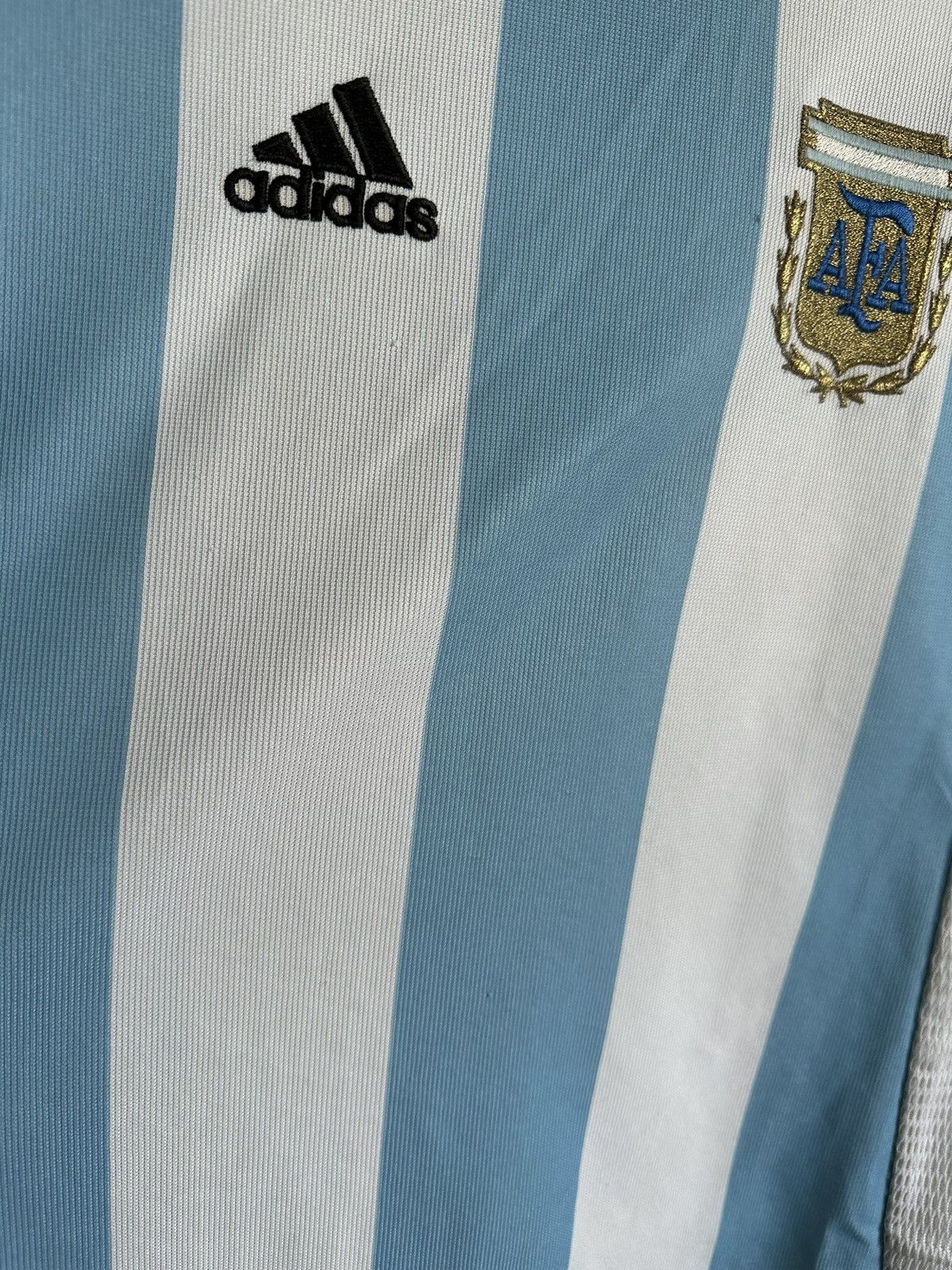 Adidas 2002 Adidas Argentina National Team Vintage Home Jersey Size US L / EU 52-54 / 3 - 8 Thumbnail