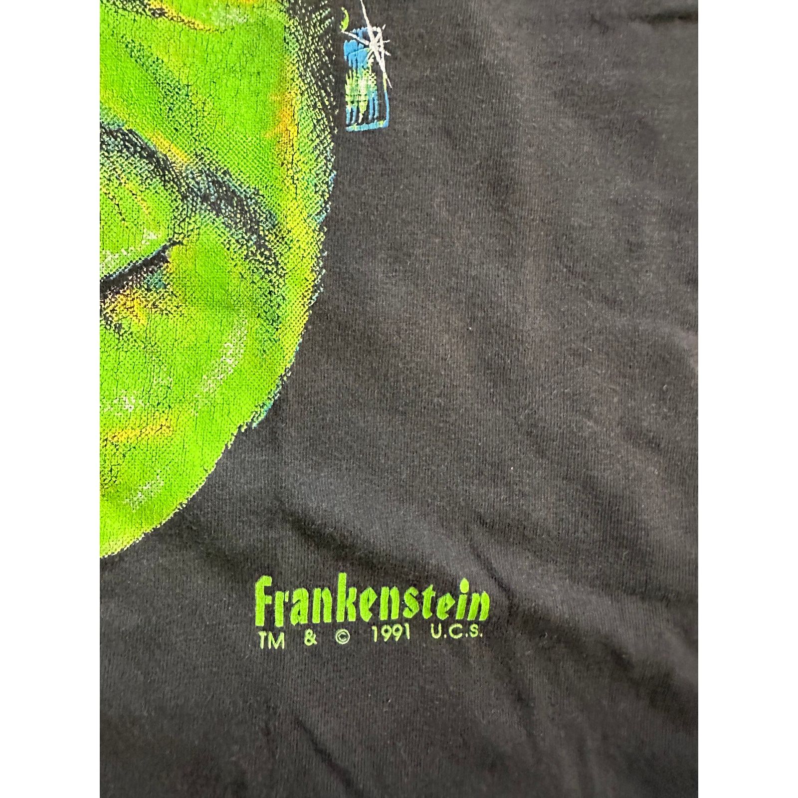 Vintage RARE 1991 FRANKENSTEIN TEE HORROR GOTH MONSTERS UNIVERSAL Size US XL / EU 56 / 4 - 2 Thumbnail