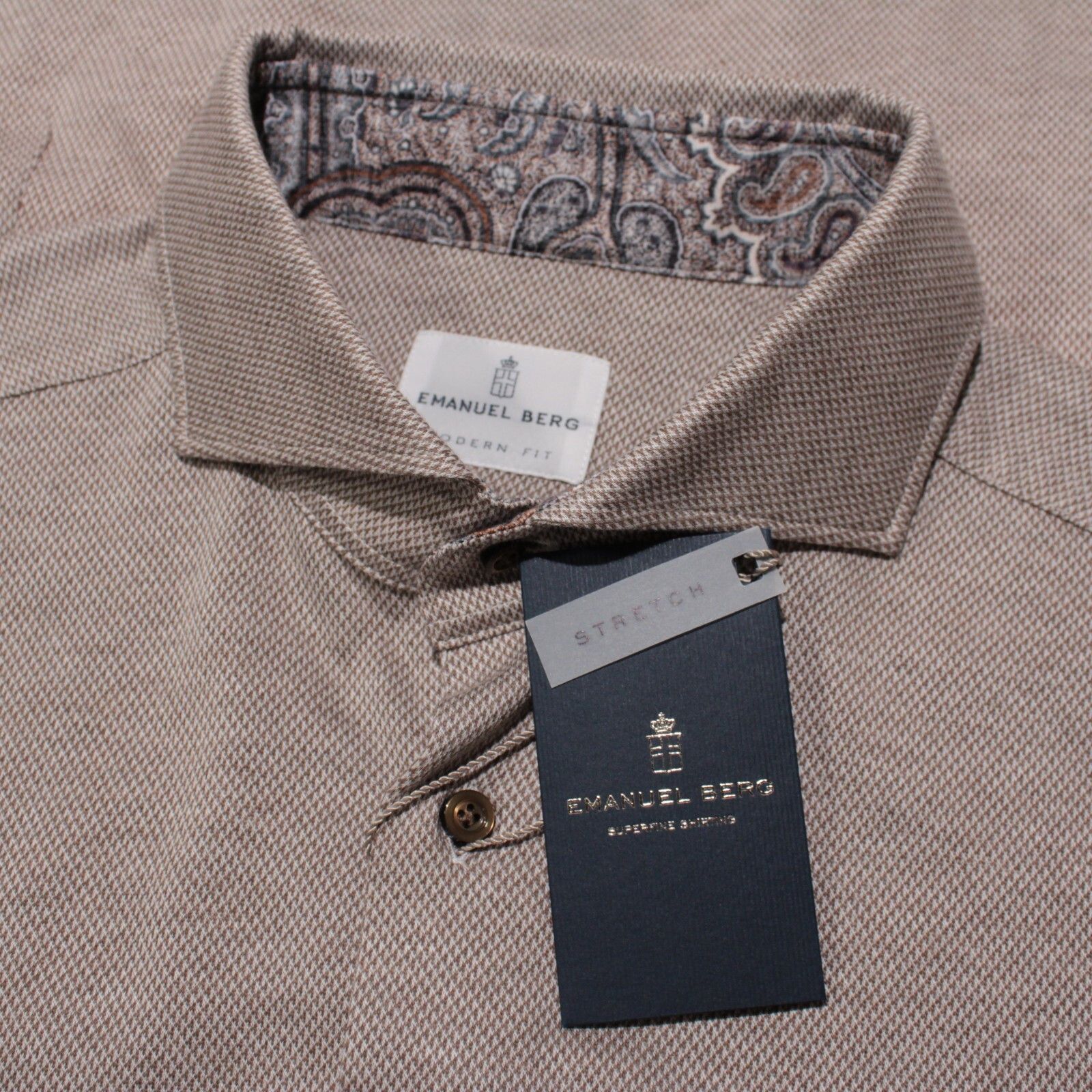 Other Emanuel Berg New with tags Shirt Size L US In Brown Size US L / EU 52-54 / 3 - 1 Thumbnail