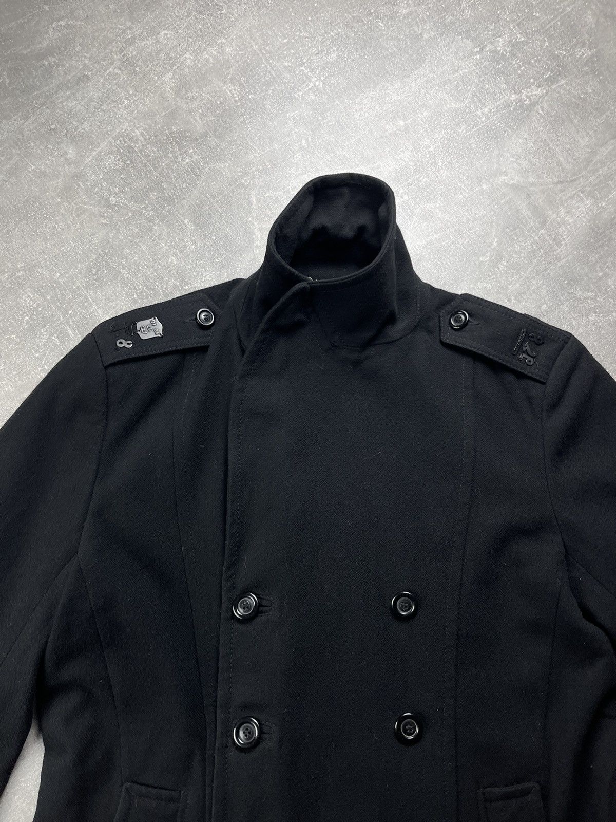 Diesel Diesel Avant Garde Double Breasted Wool Peacoat Black Size S / US 4 / IT 40 - 5 Thumbnail