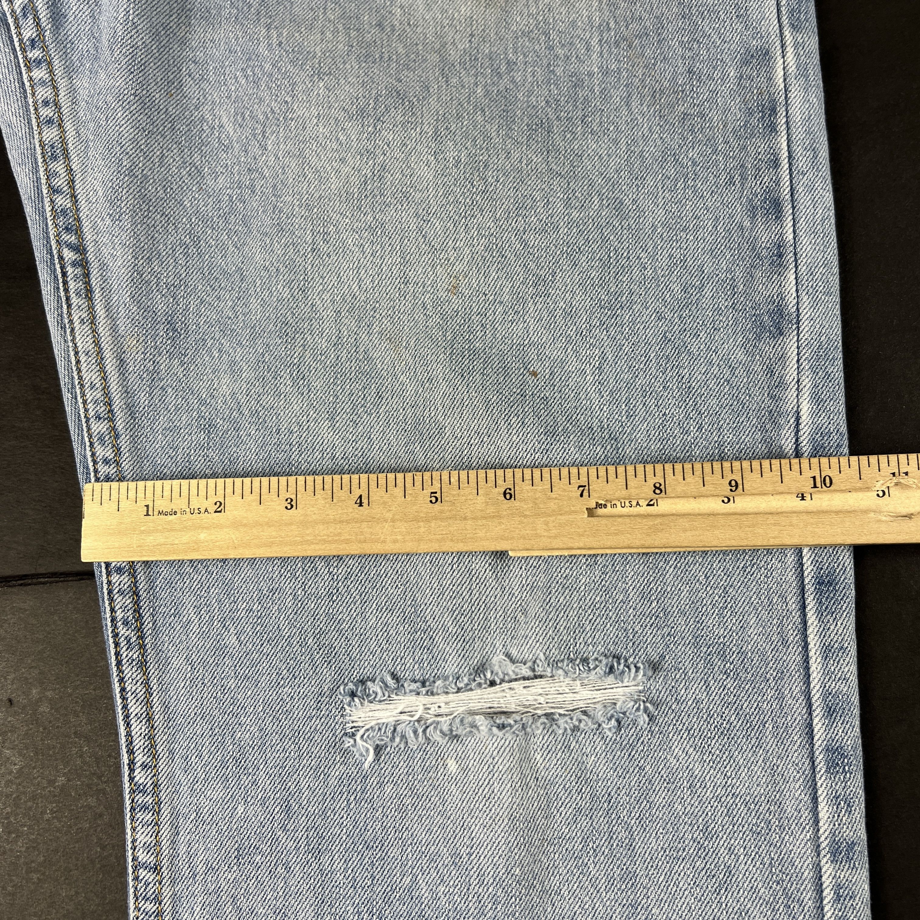 Levi's × Vintage Y2K Levi's Jeans 505 Straight Blue Faded Thrashed Denim Size US 36 / EU 52 - 18 Thumbnail