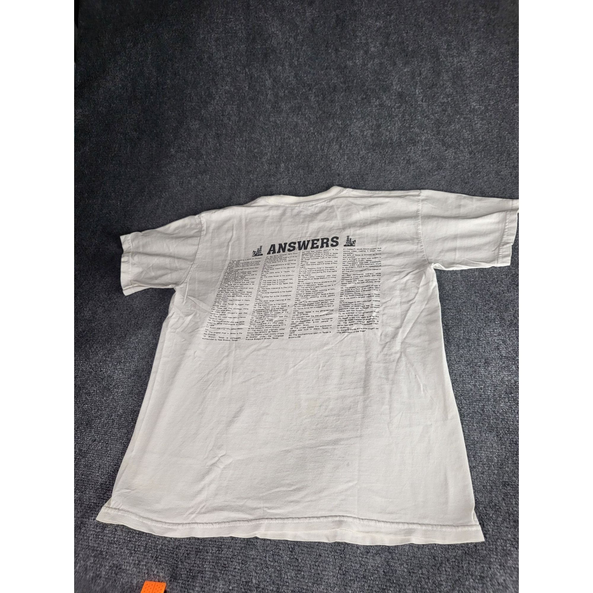 Vintage Vintage Texas Trivia Y2K Tshirt Men Sz L Double Sided White Size L / US 10 / IT 46 - 7 Thumbnail