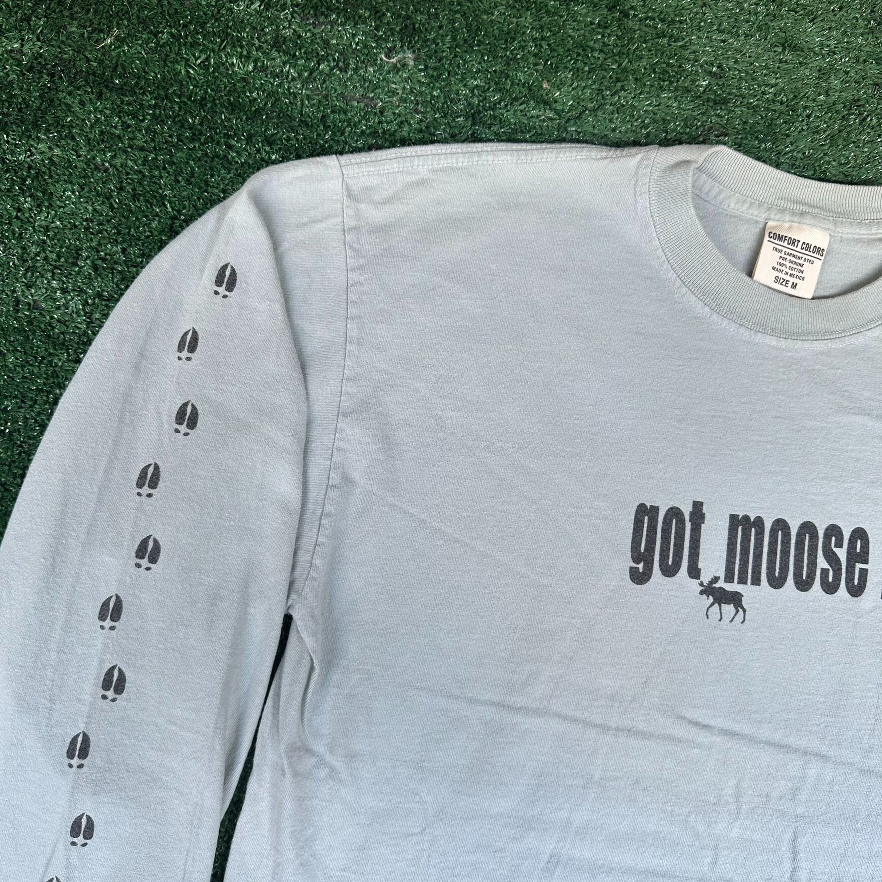 Vintage Vintage Y2K Got Moose T-Shirt Long Sleeve Gray M Gorpcore Hu Size US M / EU 48-50 / 2 - 3 Thumbnail
