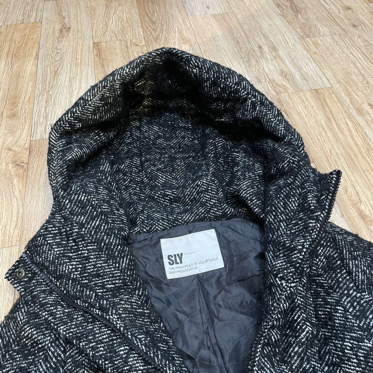 Japanese Brand 2000s SLY Wool - Blend Herringbone Pattern Down Coat Size US S / EU 44-46 / 1 - 3 Thumbnail