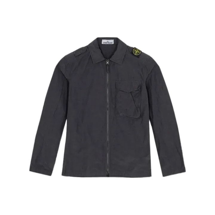 Stone Island Men's Black Logo Jacket
