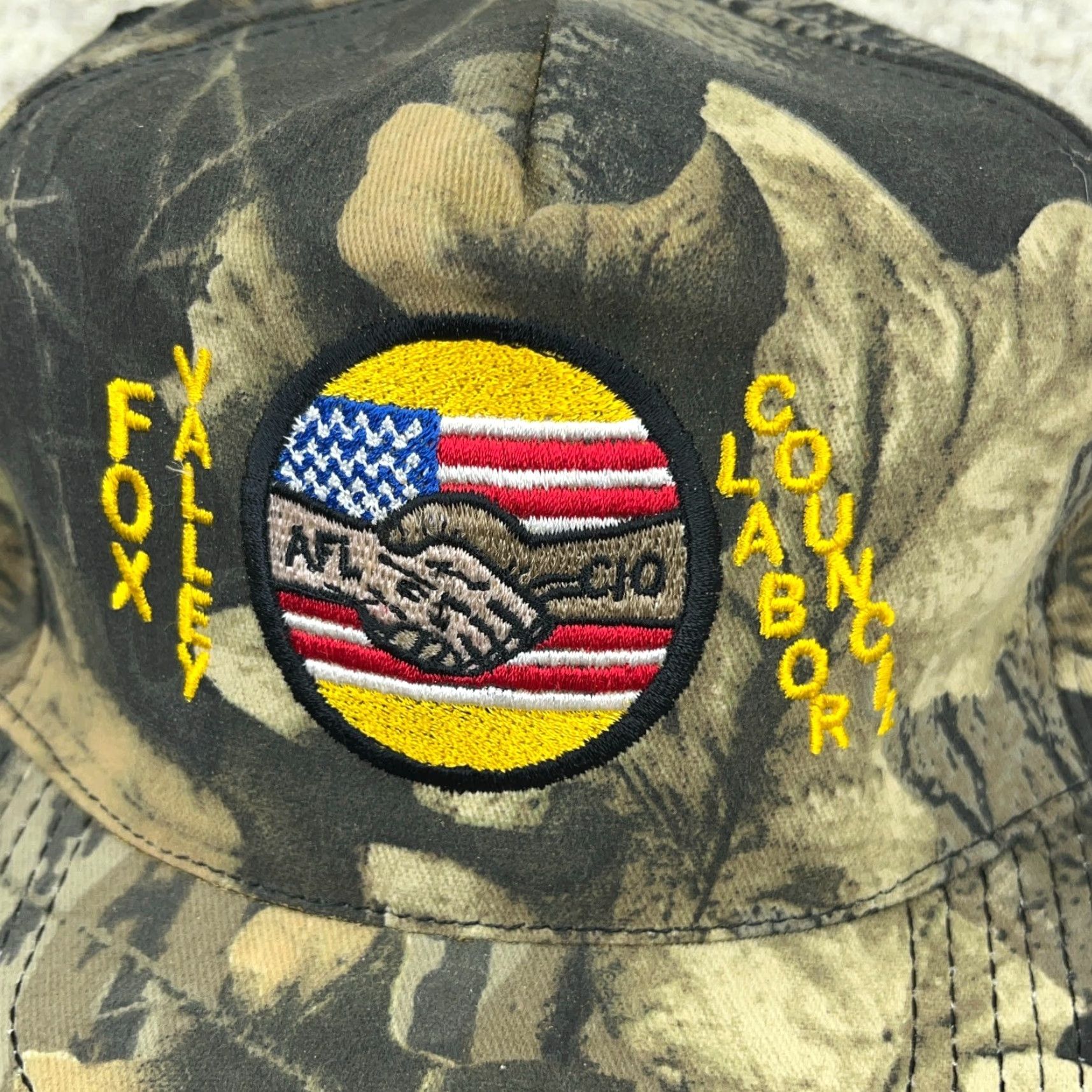 Realtree VINTAGE Realtree Camo Hat Cap SnapBack 80s 90s Made In USA Fox Valley Labor Mens Size ONE SIZE - 2 Thumbnail