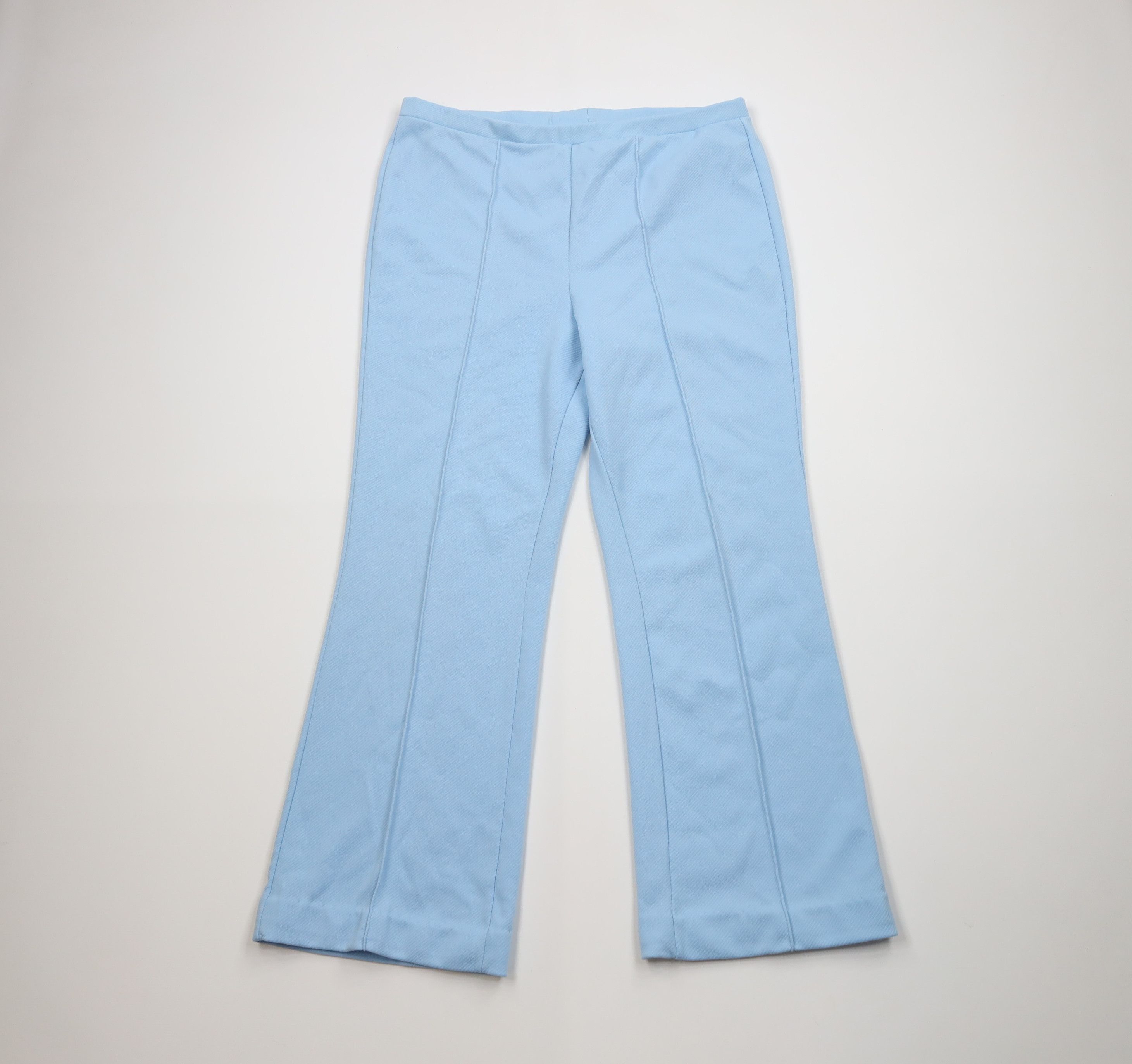 Vintage Vintage 70s Streetwear Bell Bottoms Pants Carolina Blue USA Size 36" / US 14 / IT 50 - 1 Thumbnail
