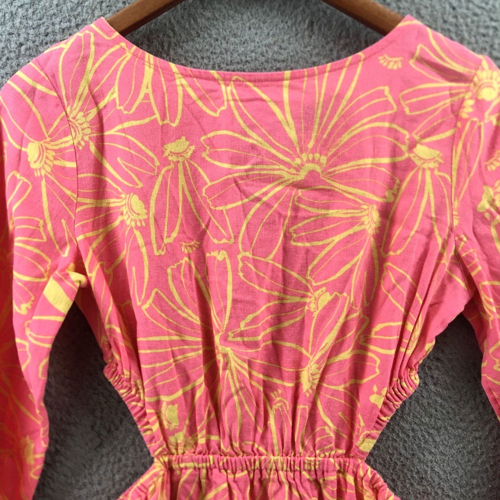 Vintage Universal Thread Cut Out A-Line Dress Womens S Pink Balloon Long Sleeve NEW Size S / US 4 / IT 40 - 3 Thumbnail