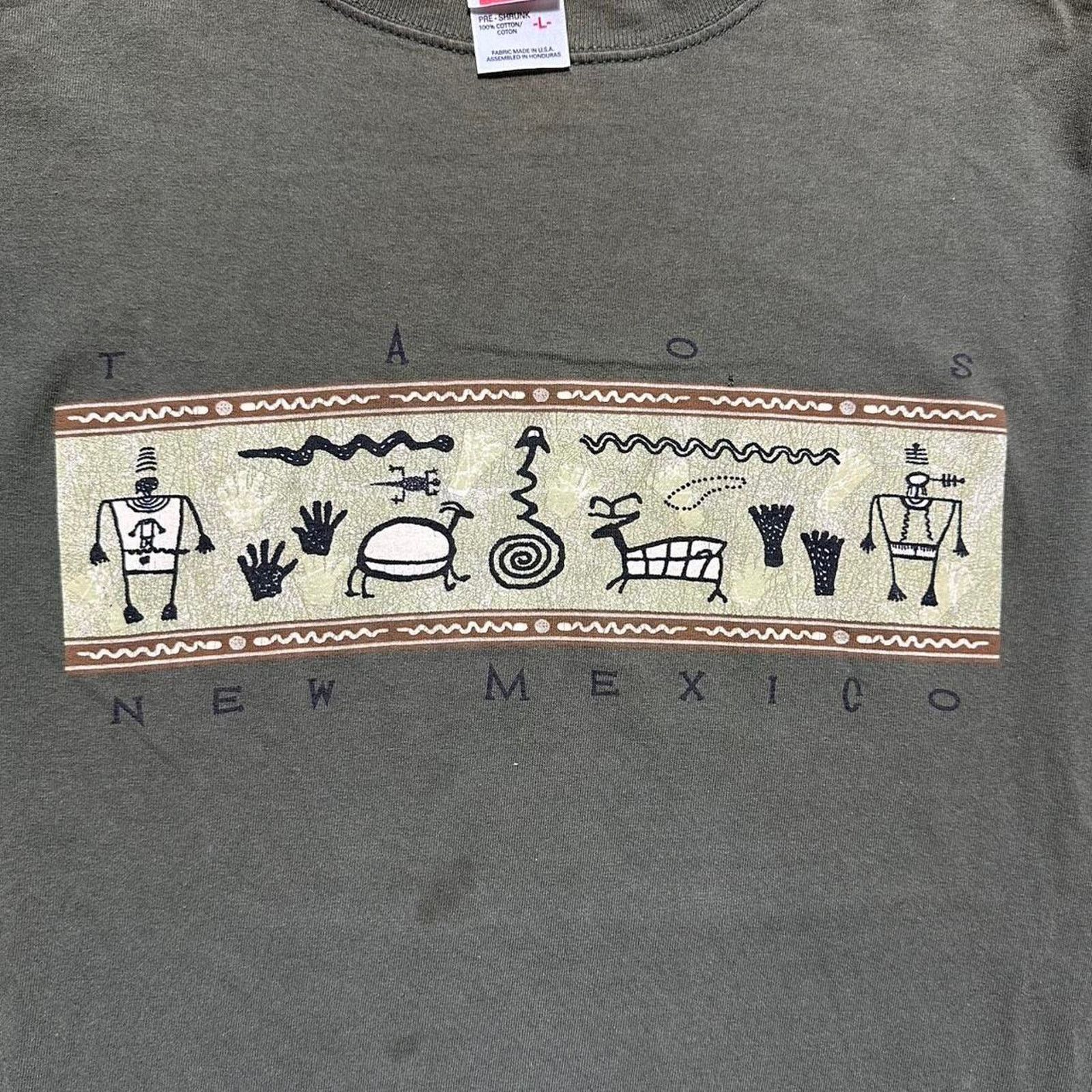 Anvil Vintage Y2K Taos New Mexico Long Sleeve Tee Aztec Shirt Size US L / EU 52-54 / 3 - 2 Thumbnail