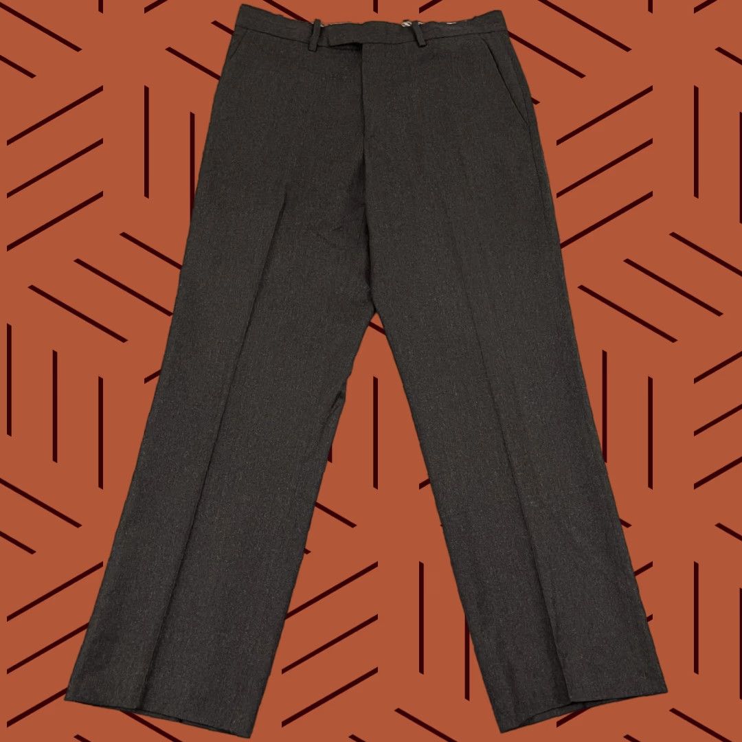 Etro VINTAGE Etro Mens Pants Dress Wool Brown 34x30 Pleated Regular Fit EU 52 Straight Leg Mens Brown Wool Dress Pants Size US 34 / EU 50 - 1 Thumbnail