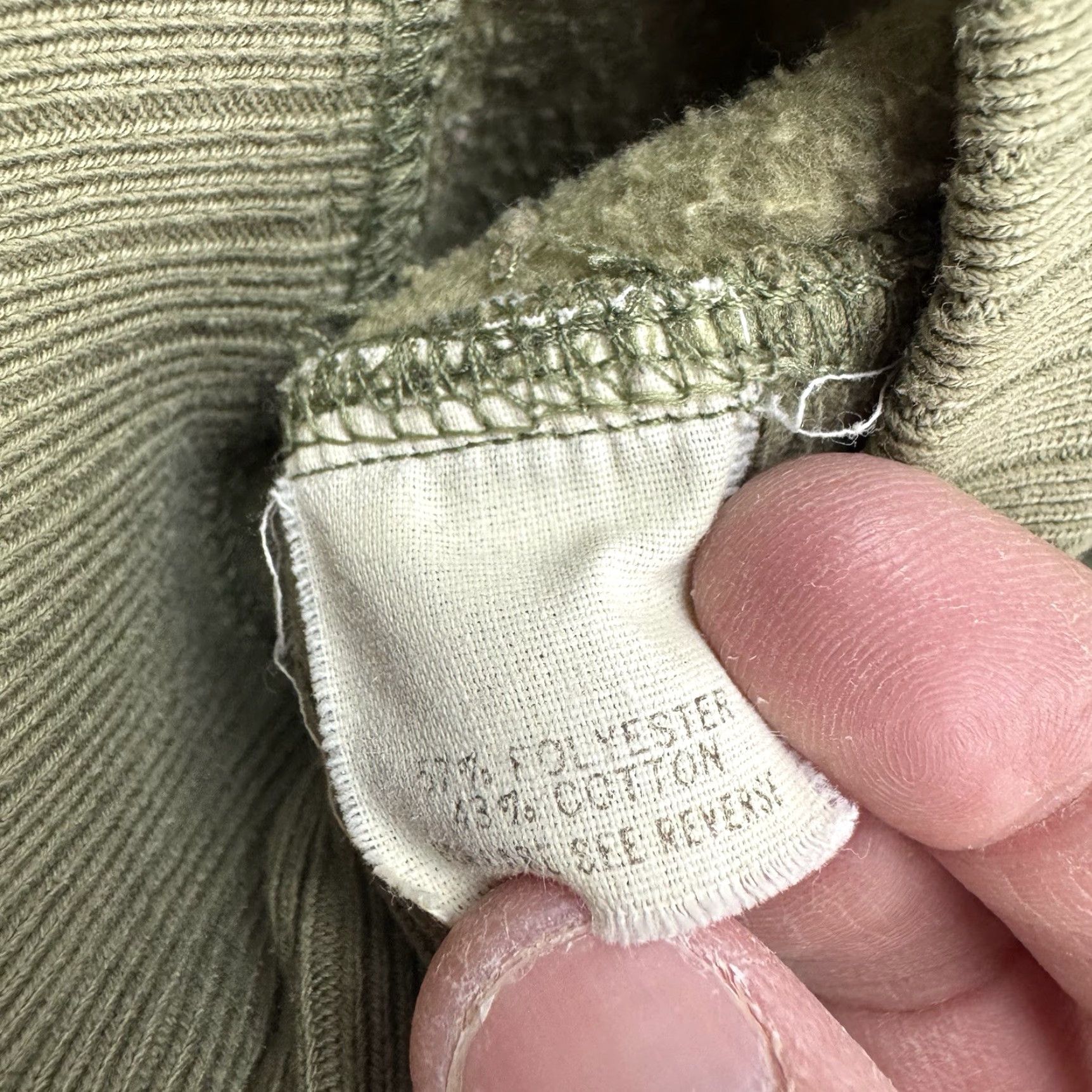 Olive VINTAGE Russell Athletic Sweatshirt Adult L Olive Green 80s 90s USA Mens Sweatshirt Pullover Crew Neck Long Sleeve Solid Polyester Cotton Size US L / EU 52-54 / 3 - 5 Thumbnail