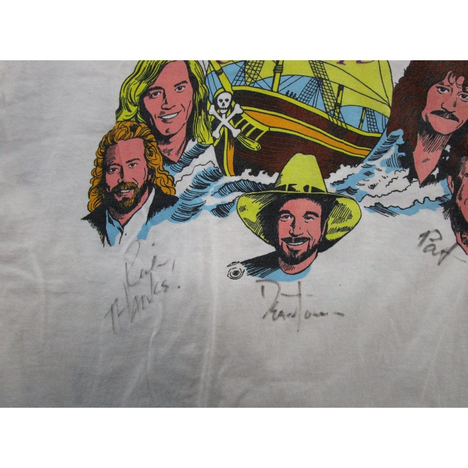 Fruit Of The Loom VINTAGE Pirates of the Mississippi Band Music SIGNED AUTOGRAPHED Shirt SZ L / Mens / White / Short Sleeve / T-Shirt Size US L / EU 52-54 / 3 - 2 Thumbnail