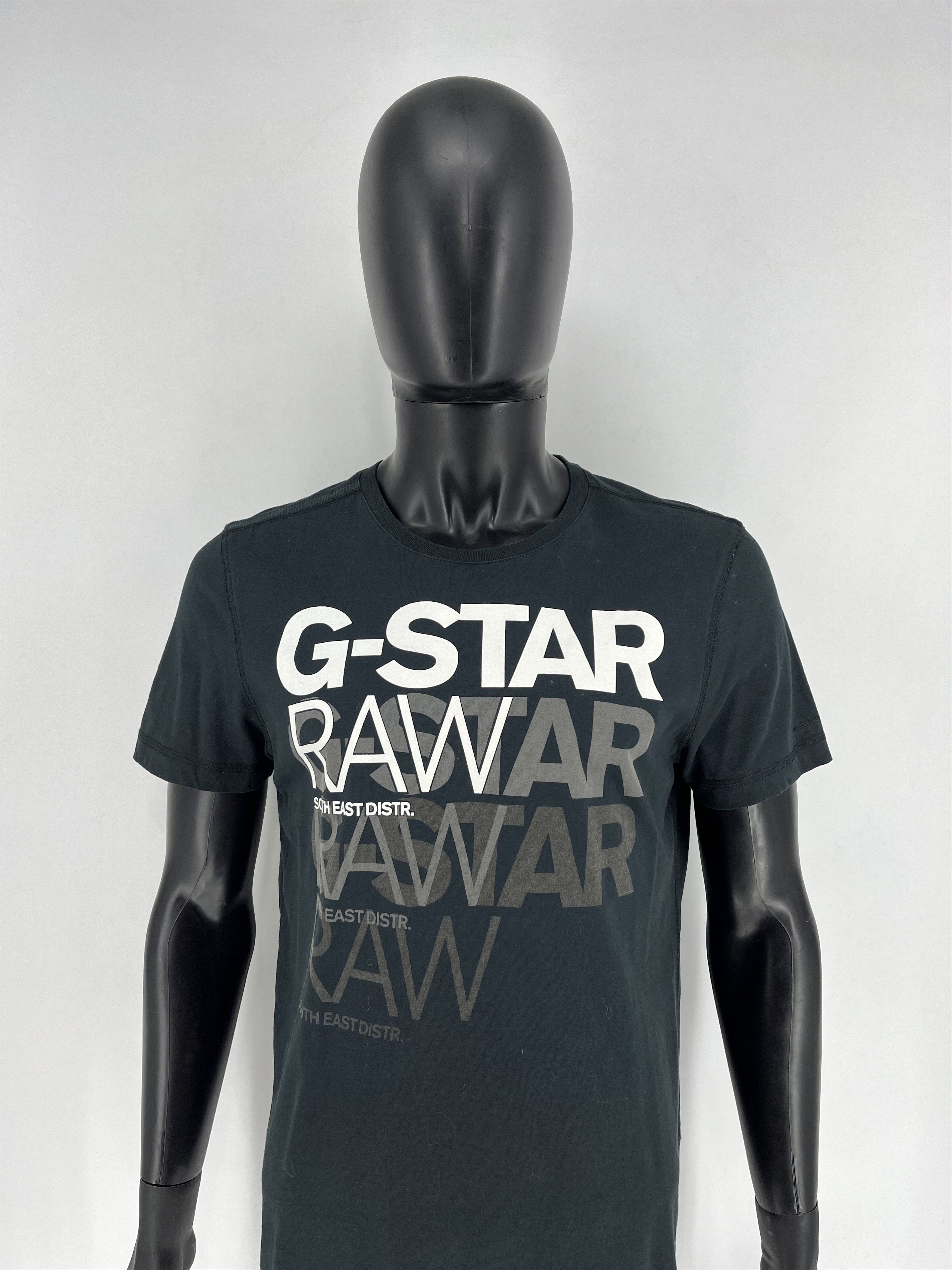 G-Star Vintage G-Star Raw T-Shirt Black Big Centre Logo Size m Size US M / EU 48-50 / 2 - 1 Thumbnail