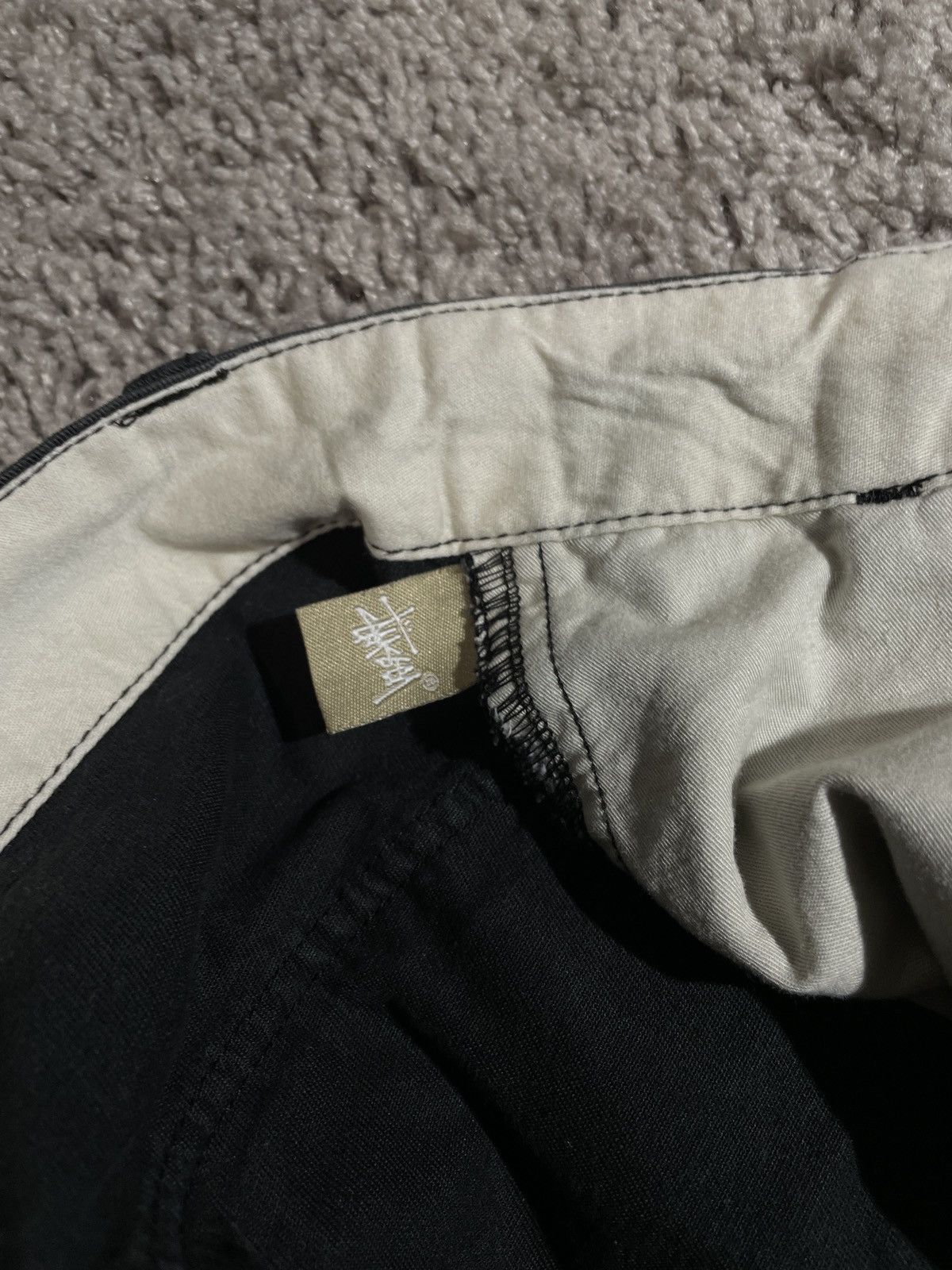 Stussy × Vintage Vintage Stussy Y2K Loose Black Cargo Pants Size US 34 / EU 50 - 6 Thumbnail