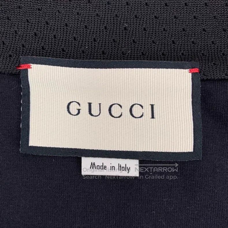 Gucci Gucci Black logo embroidered stand-up collar zipper long-s Size US S / EU 44-46 / 1 - 6 Thumbnail