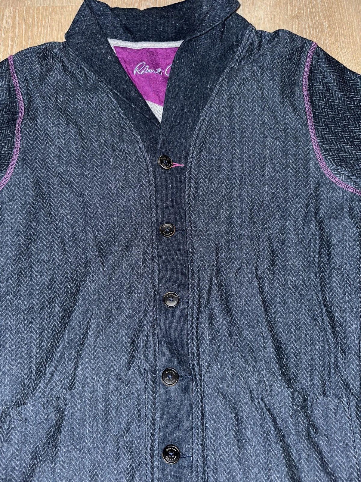Robert Graham Robert Graham Herringbone Button up Cardigan Shawl Sweater Size US S / EU 44-46 / 1 - 3 Thumbnail