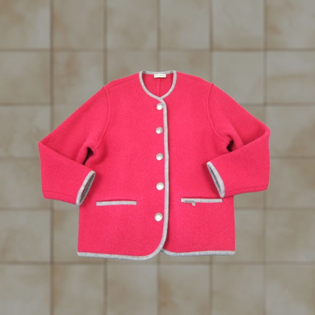 Vintage VINTAGE Stapf Cardigan Womens M Red Wool Trachten Sweater Heavy 80s 90s Classic Cardigan Womens Clothing Size M / US 6-8 / IT 42-44 - 1 Thumbnail