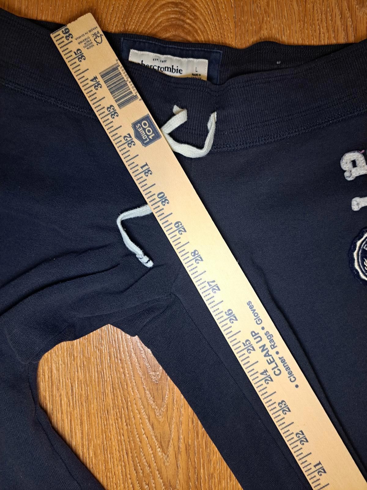 Designer Abercrombie Kids Sweatpants Large Black Cotton Blend Size US 26 / EU 42 - 6 Thumbnail