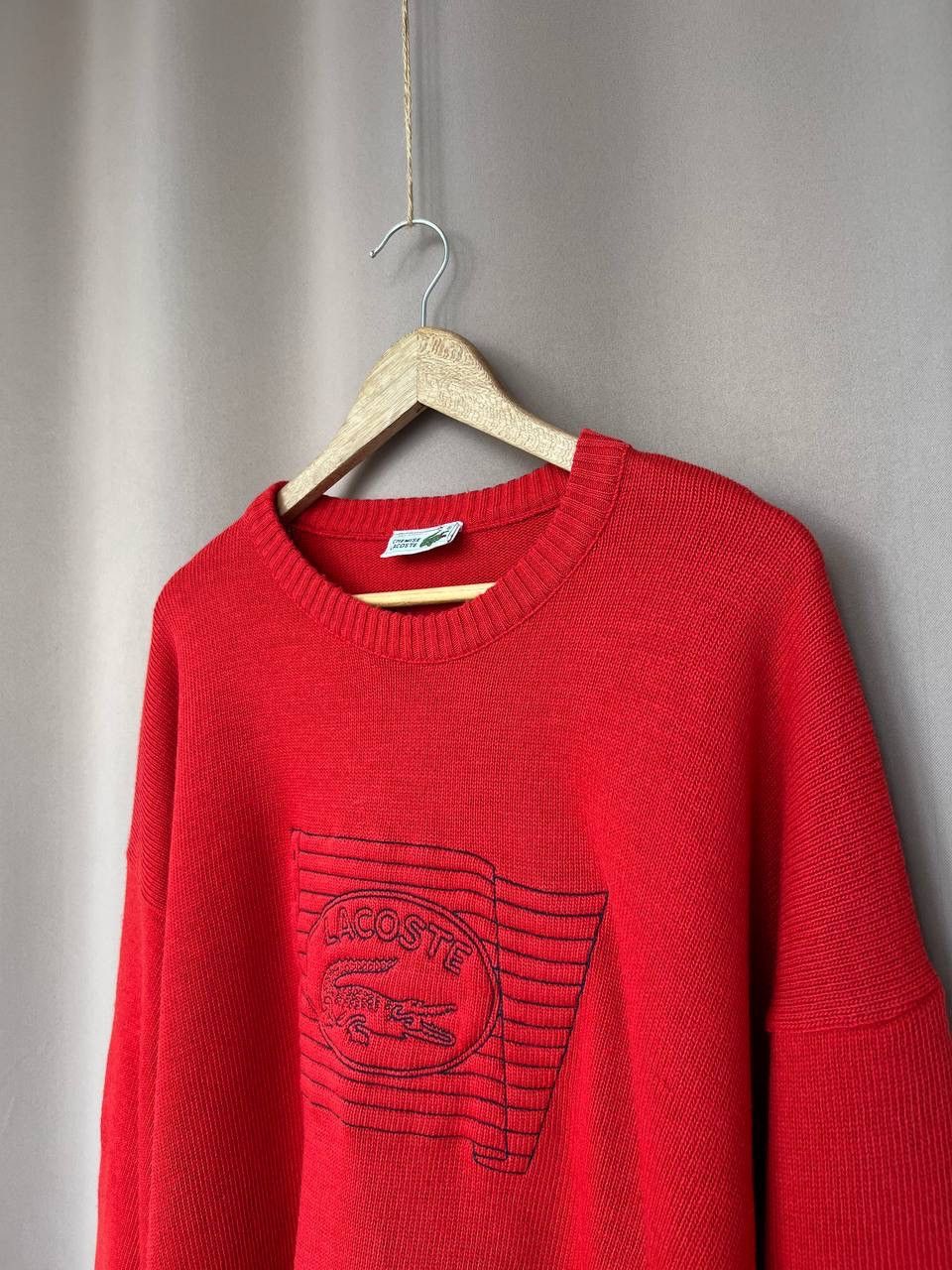 Lacoste Lacoste Chemise Big Logo Wool Knit Sweater Mens Size 7 L/XL Size US L / EU 52-54 / 3 - 4 Thumbnail
