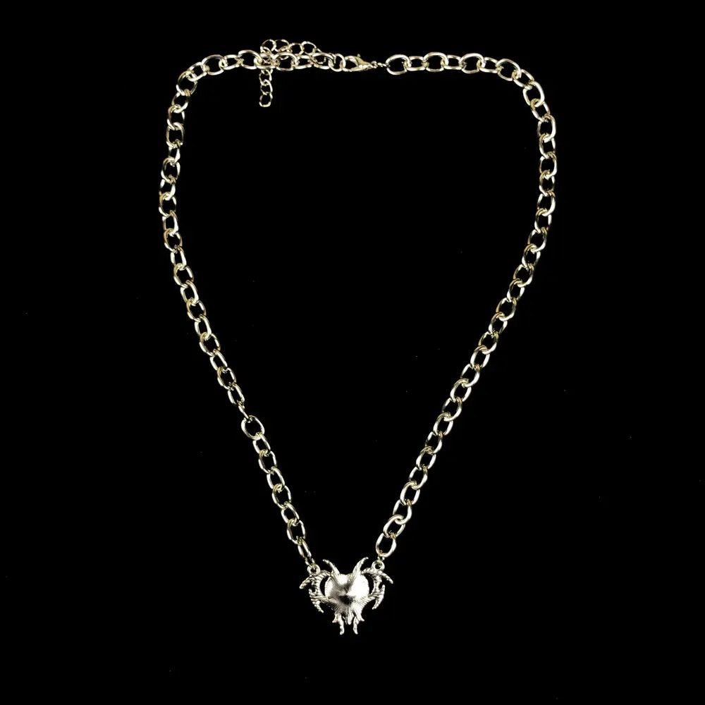 Jewelry Electro Chain Crystal Heart Abstract Necklace Size ONE SIZE - 3 Thumbnail